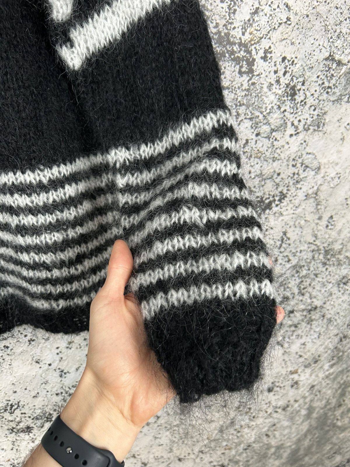 Vintage Vintage Mohair Sweater Stripped Grunge Punk Kurt Cobain 90s Size US M / EU 48-50 / 2 - 5 Thumbnail