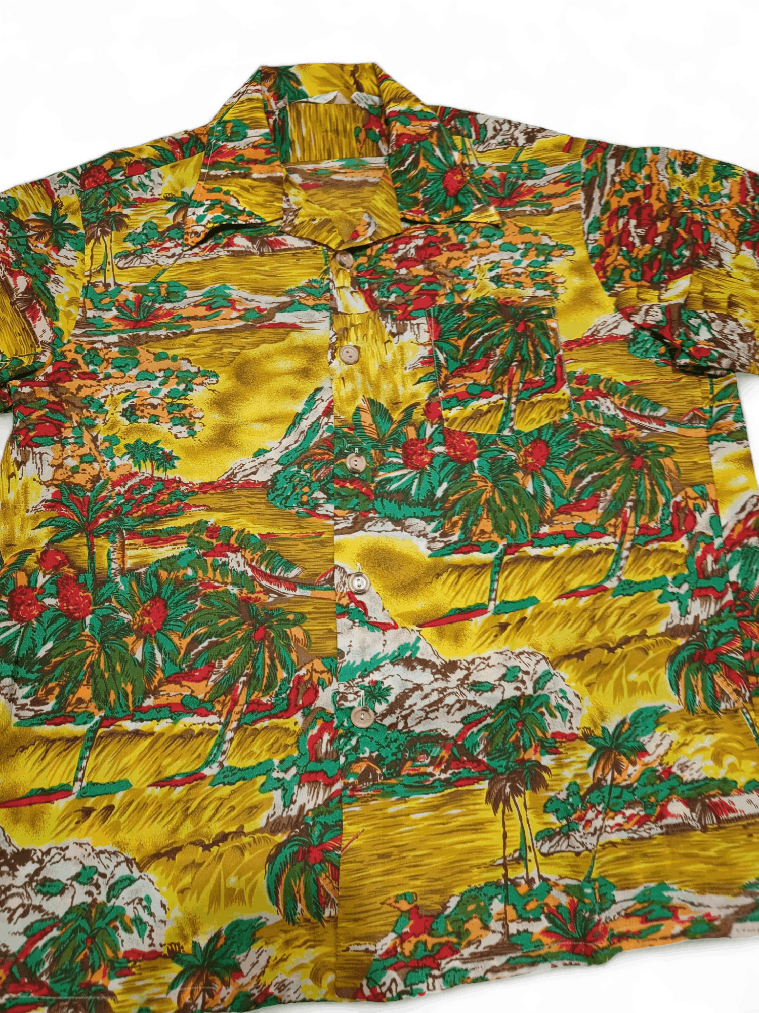 Vintage Vintage 70s Waikiki 76 Scenic Border Hawaiian Aloha Shirt Size US L / EU 52-54 / 3 - 3 Thumbnail