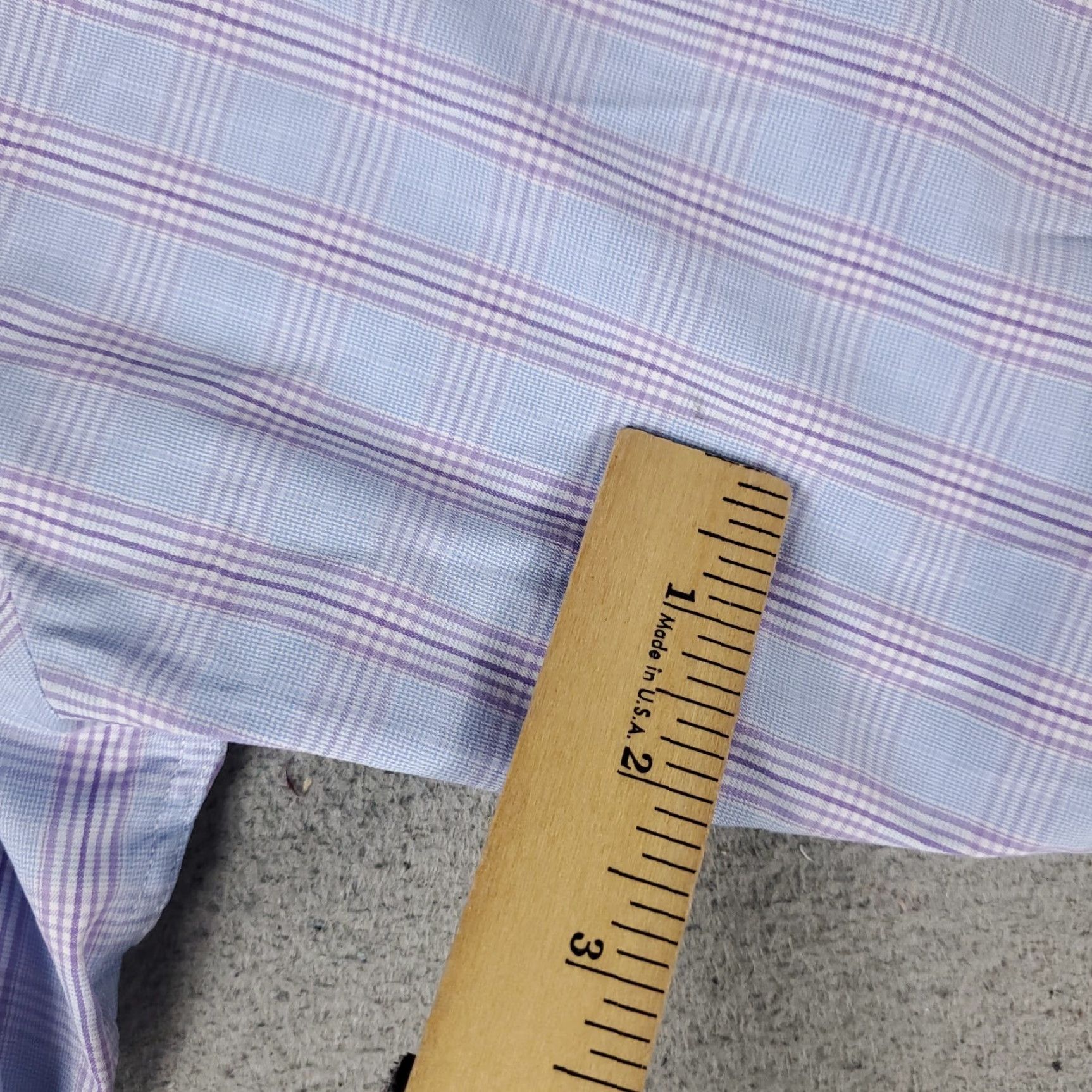 David Donahue David Donahue Shirt Mens 17.5 Blue Plaid Dress Button Size 46R - 7 Thumbnail