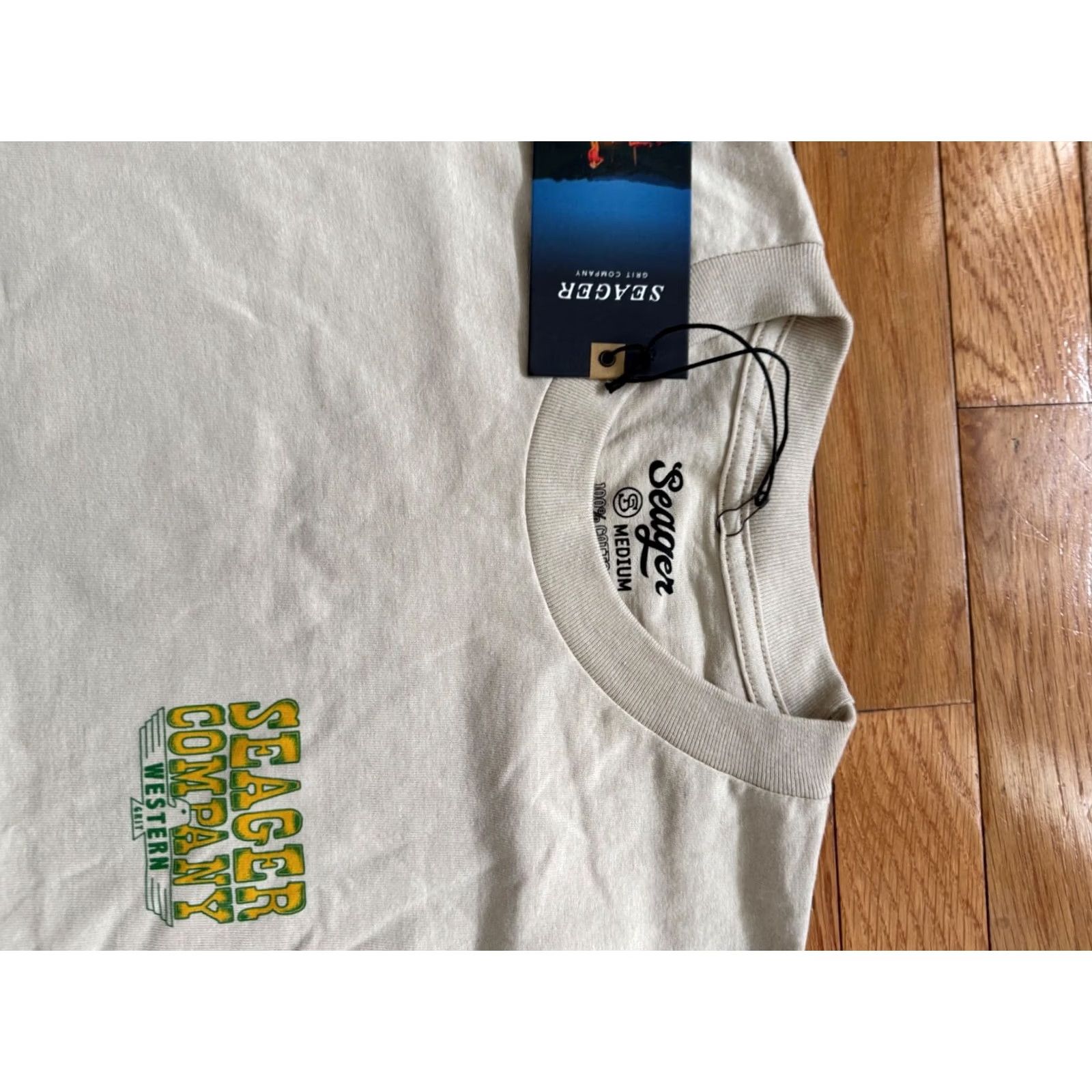 Vintage Seager Long Sleeve T-Shirt Men’s M Cream Cotton Pockets Shirt Vintage: No Size US M / EU 48-50 / 2 - 3 Thumbnail