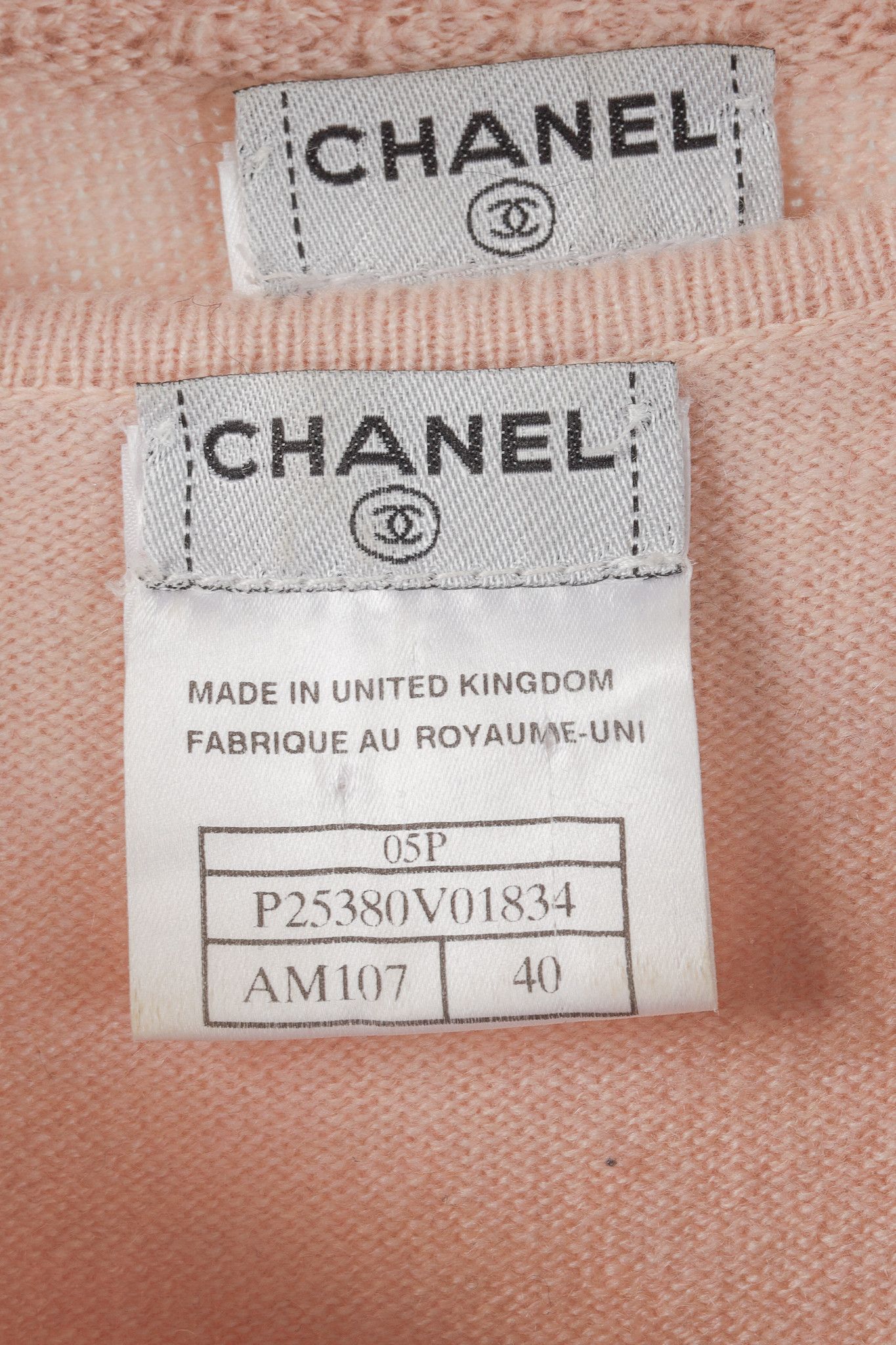 Chanel Chanel SS/05 Light Pink Cashmere Rosette Sweater Twinset Size M / US 6-8 / IT 42-44 - 4 Thumbnail