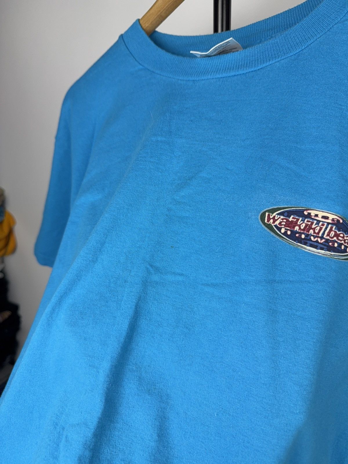 Vintage 1999 Waikiki Beach Hawaii Surf Graphic T-Shirt Tultex L Blue Size US L / EU 52-54 / 3 - 8 Thumbnail
