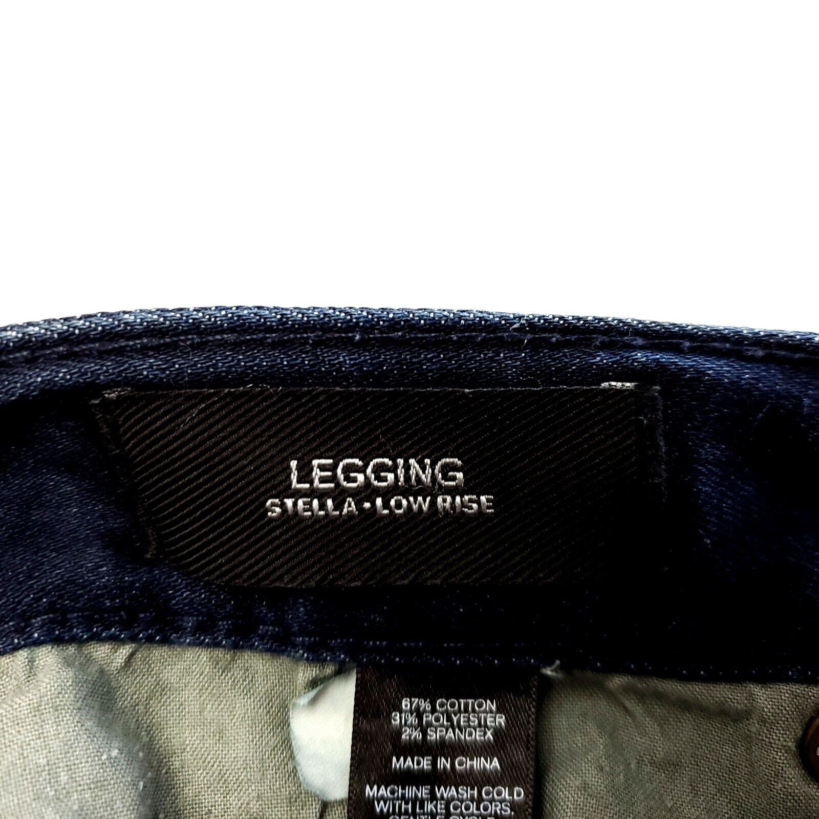 Express Express Legging Stella Low Rise Dark Blue Whisker Denim Jean Size 30" / US 8 / IT 44 - 5 Thumbnail