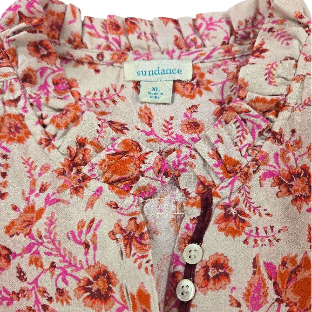 Other Sundance | Relaxed Fit Floral Peasant/Prairie Blouse | XL Size XL / US 12-14 / IT 48-50 - 4 Thumbnail
