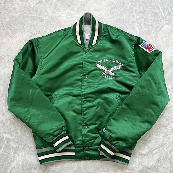 NFL Starter Bomber Green Satin Philadelphia Eagles 90's Jacket