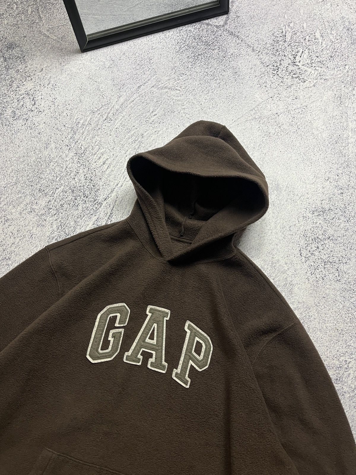 Gap Vintage Gap Spellout Logo Brown Boxy Hoodie Rare Streetwear Size US XL / EU 56 / 4 - 5 Thumbnail