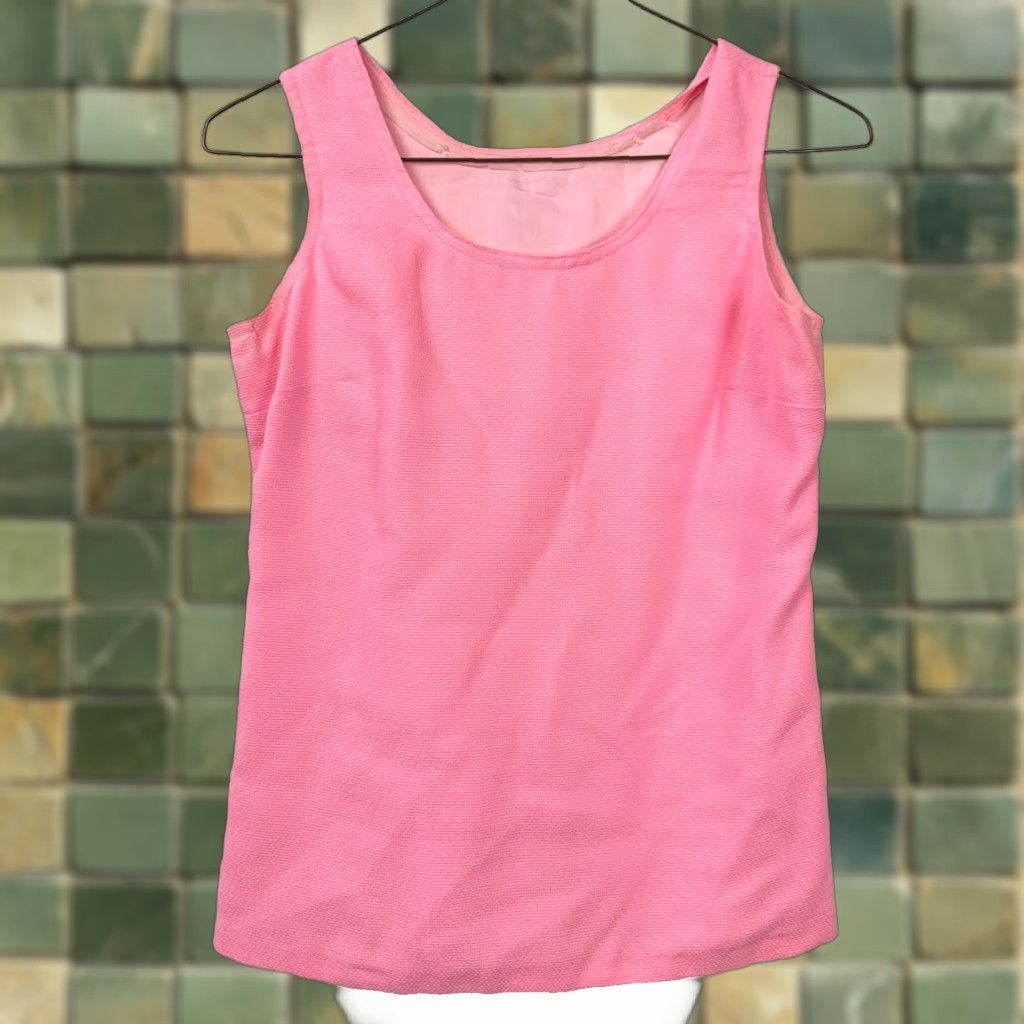 Vintage Vintage 70s Handmade Pink Twee Plaid Short Skirt Skort Tank Top Chest 34" | Mod/GoGo | Pink | 34" Waist | 1970s Vintage Original Size XXS / US 00 / IT 34 - 1 Thumbnail