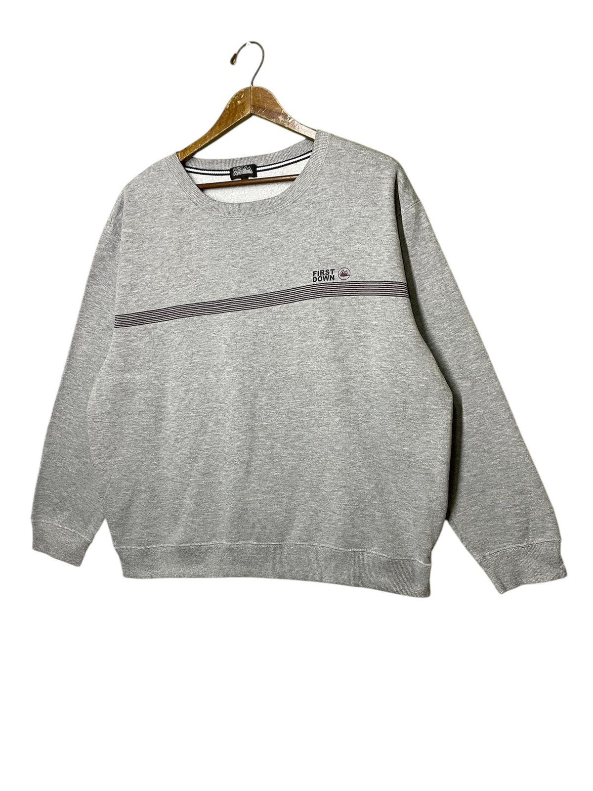 Japanese Brand First down♨️ sweatshirt large size grey colour Size US XL / EU 56 / 4 - 2 Thumbnail