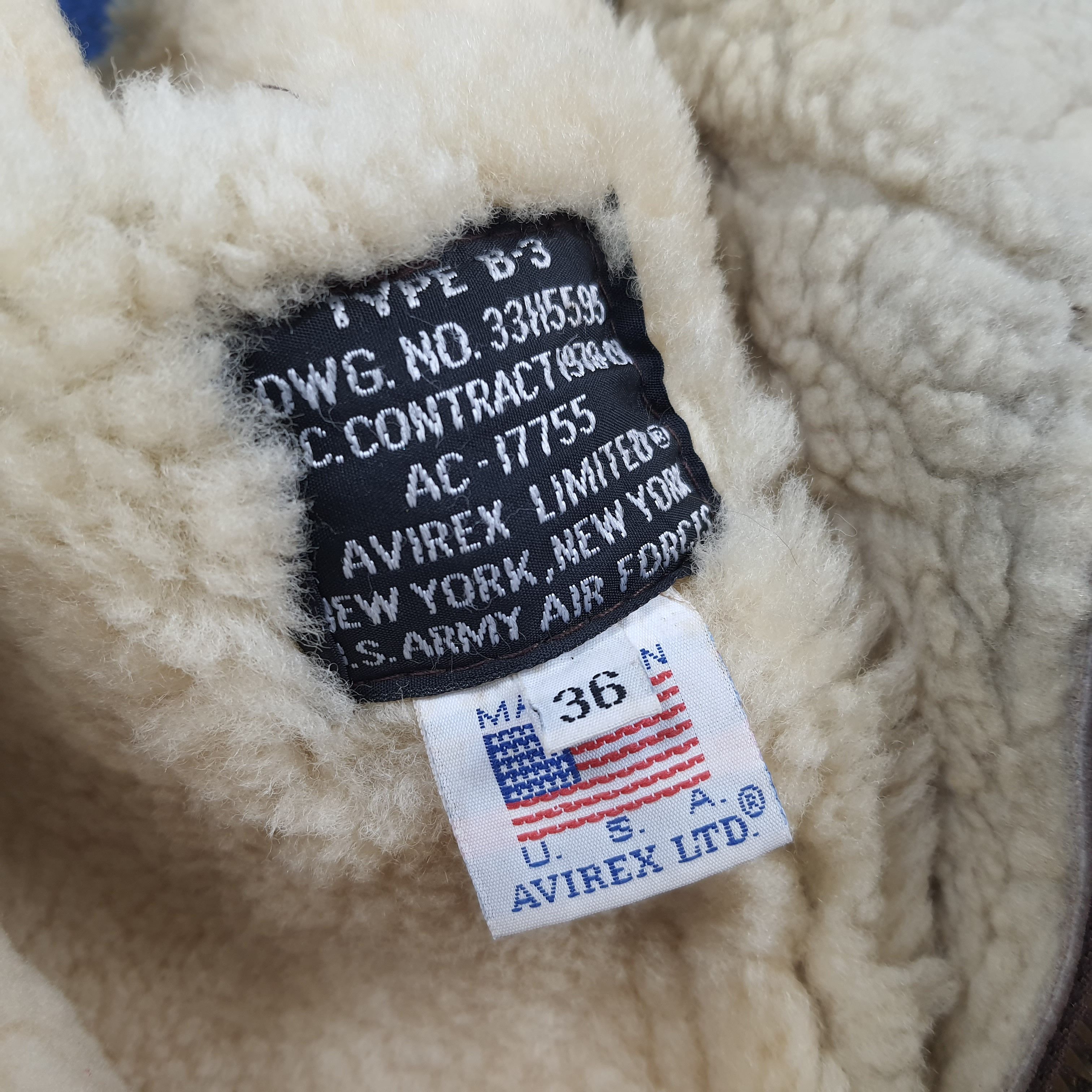 Avirex 90s Avirex Jacket Sheepskin Shearling Flight Leather C303N10 Size US M / EU 48-50 / 2 - 6 Thumbnail