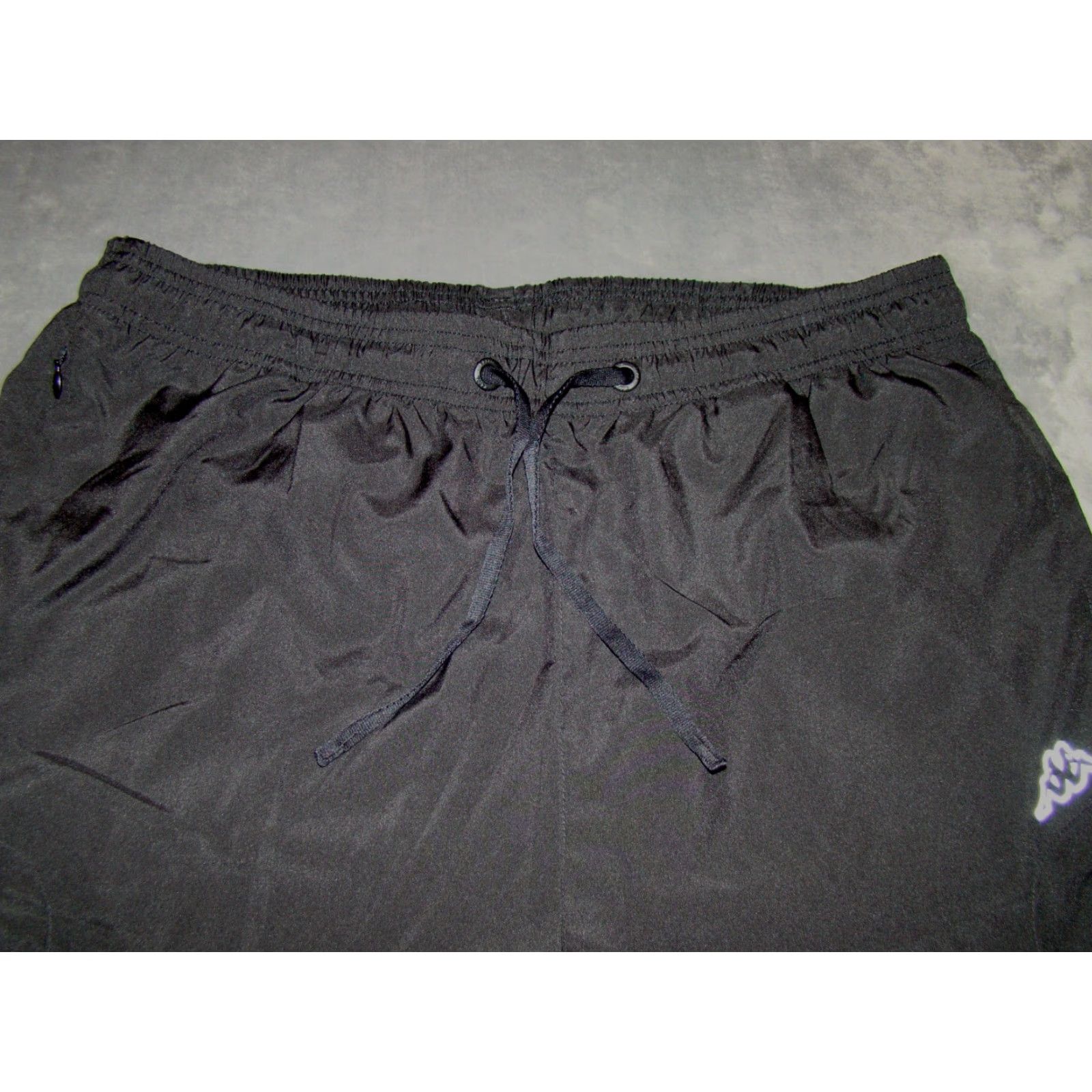 Kappa Kappa Hydroway Mens 2XL Track Elastic Drawstring Reflective Black Pants Size US 39 - 5 Thumbnail