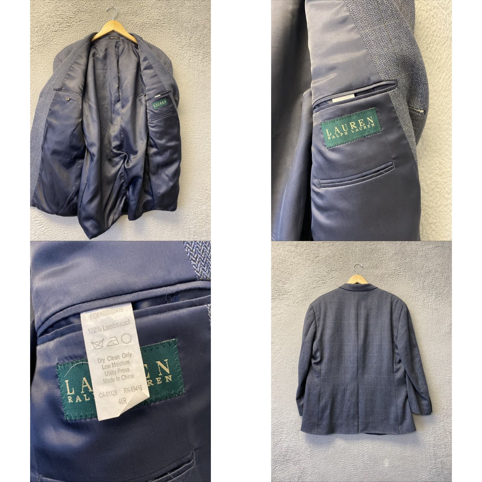 Polo Ralph Lauren Polo Ralph Lauren Wool Tweed Blazer Herringbone Gray 46R Mens Italy Sports Coat Size US XXL / EU 58 / 5 - 8 Thumbnail
