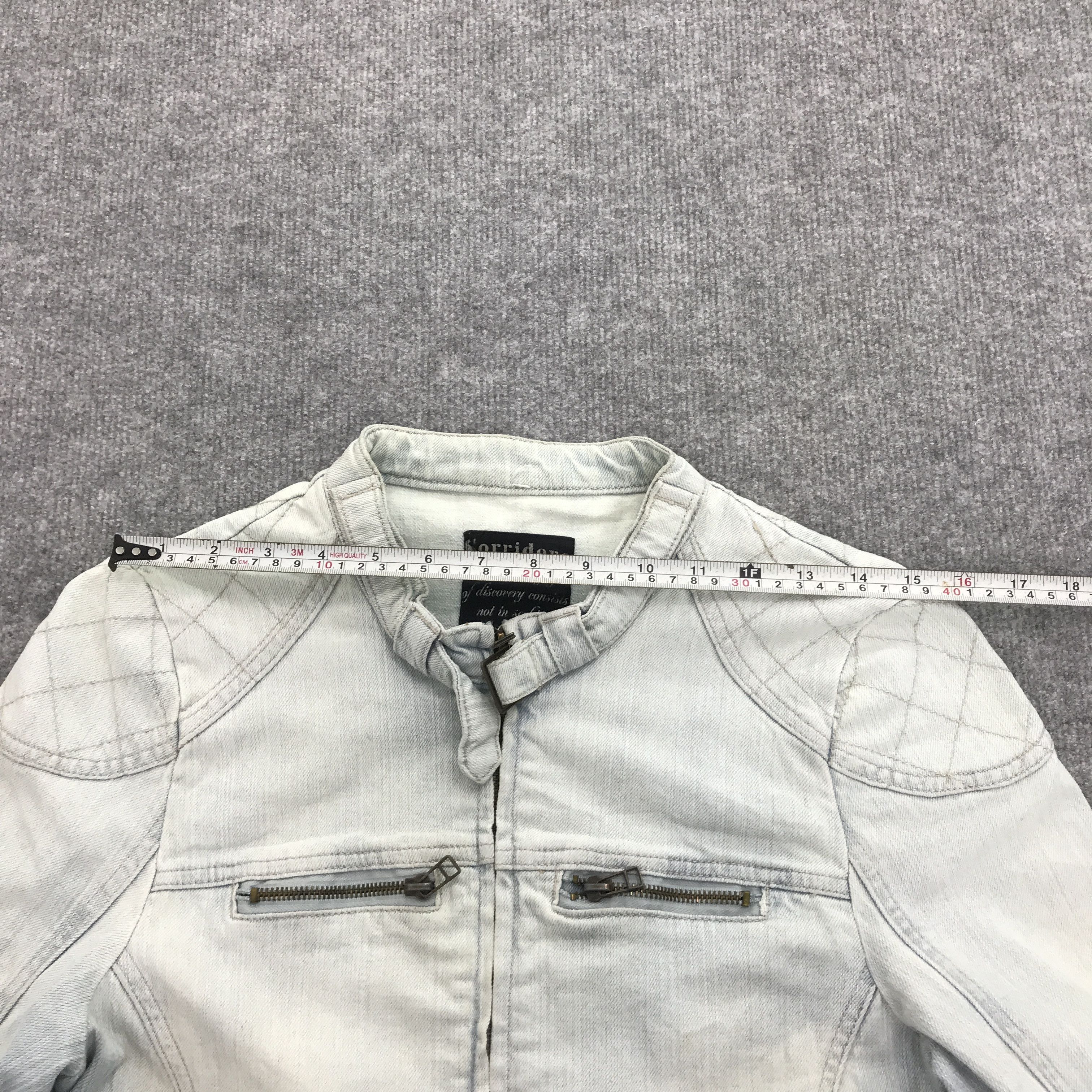 Japanese Brand JAPAN SORRIDERE LIGHT WASH DENIM PUNK BONDAGE JACKET Size US S / EU 44-46 / 1 - 6 Thumbnail