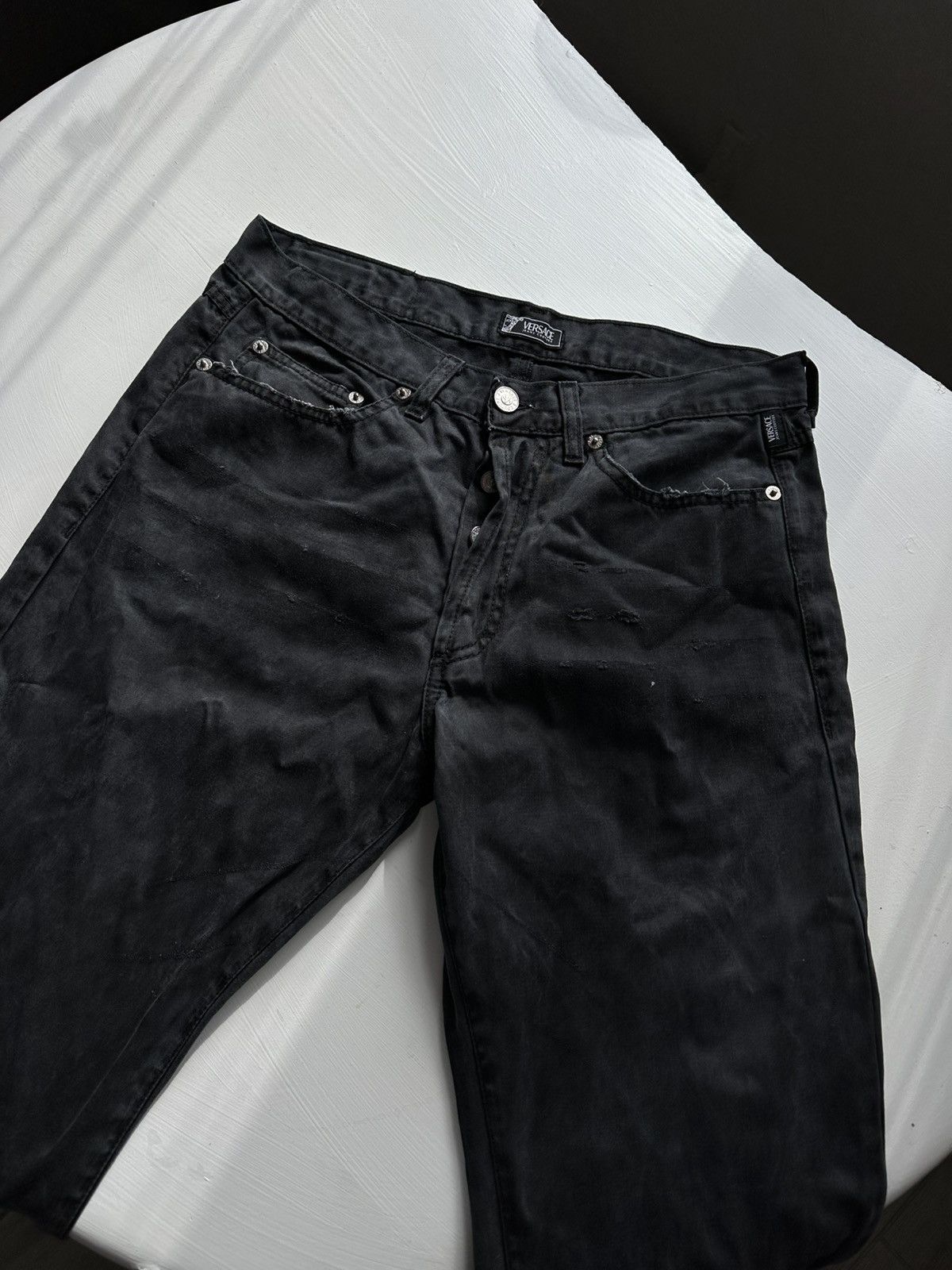 Versace × Versace Jeans Couture × Vintage Vintage Y2K Versace Jeans Pants Trousers Distressed Size 33" - 2 Thumbnail