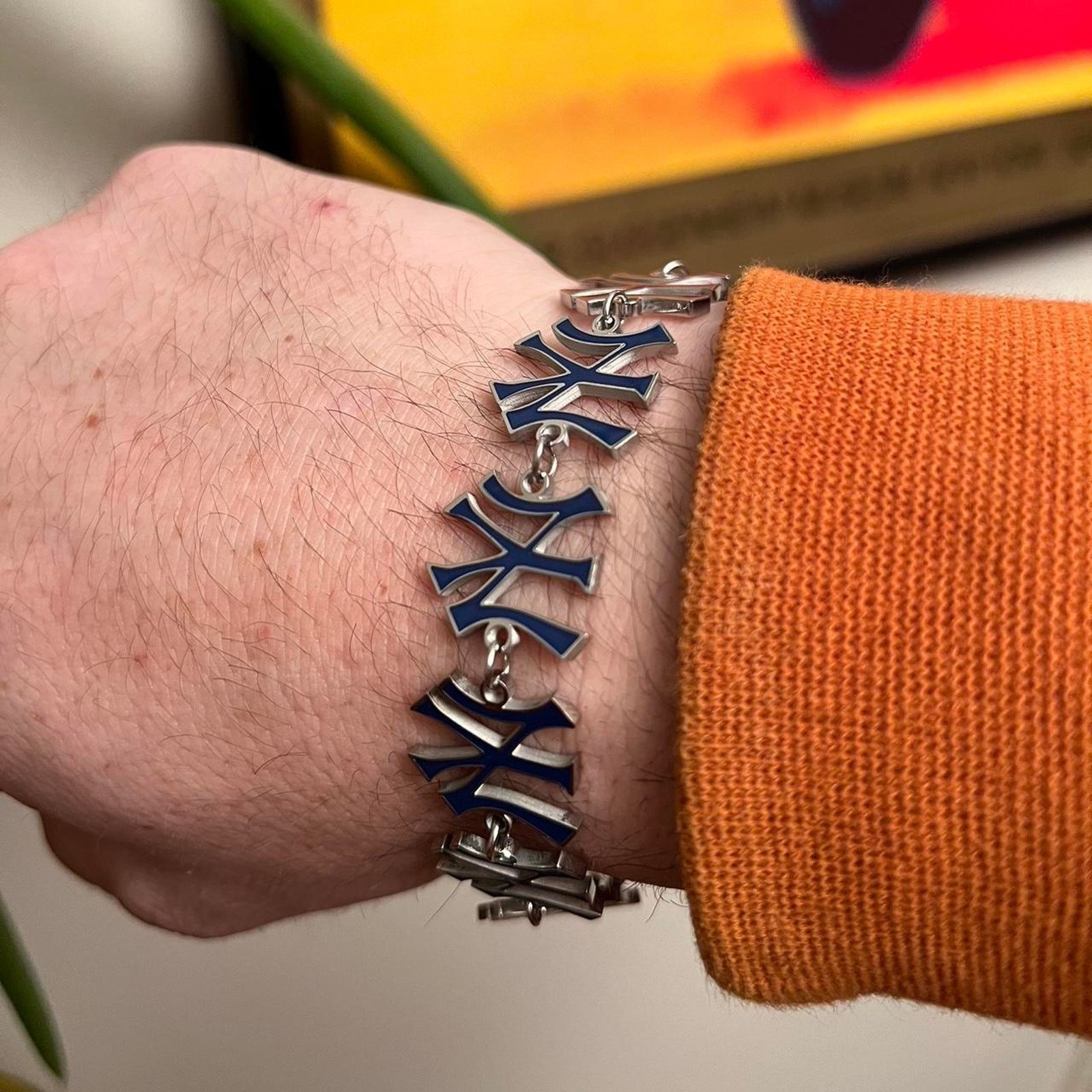 Other Yankees New York MLB Stainless Steel Y2k 7 Charm Bracelet Size ONE SIZE - 1 Thumbnail