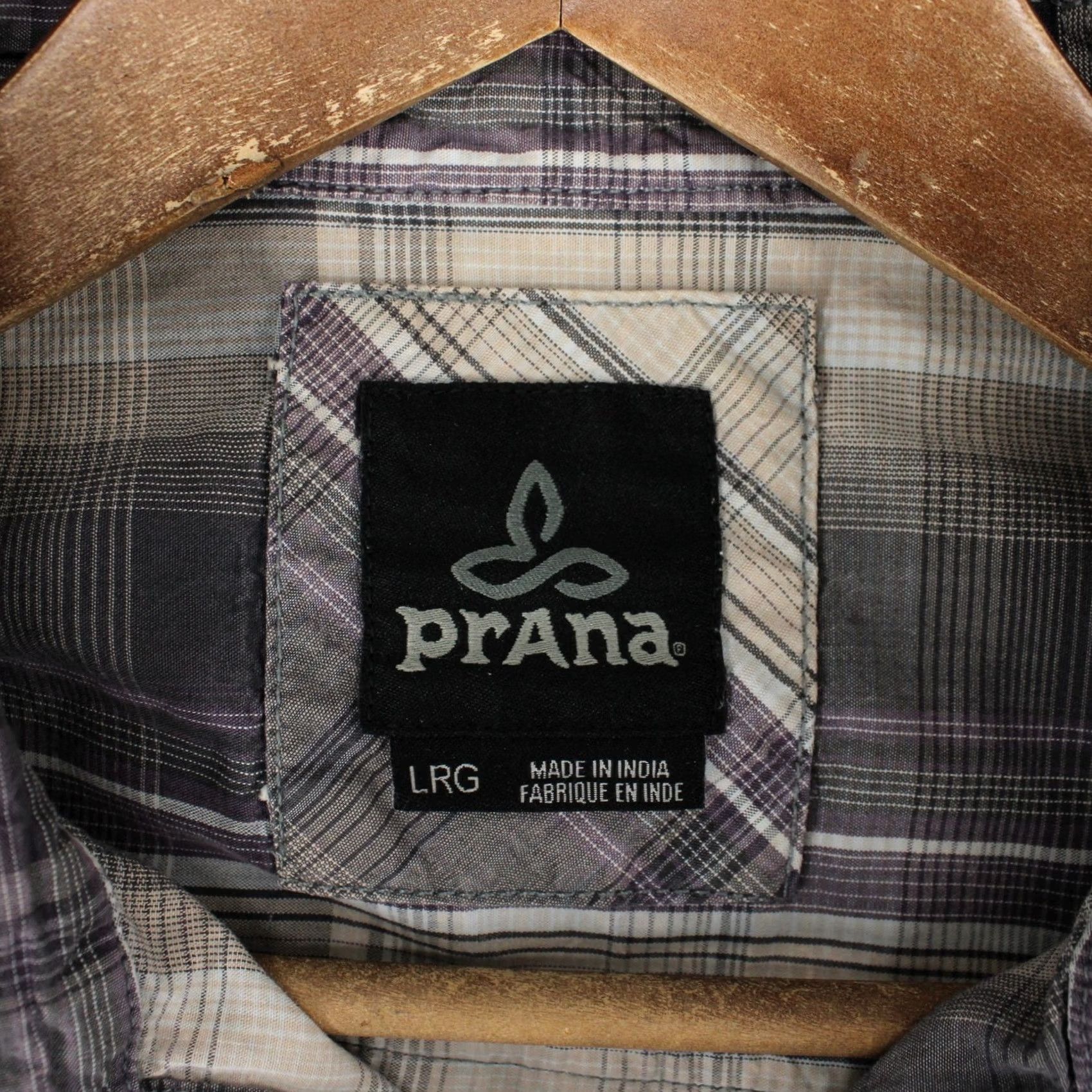 Prana Prana Shirt Mens L Gray Purple Plaid Snap Front Western Long Sleeve Outdoor Shirt Size US L / EU 52-54 / 3 - 7 Thumbnail