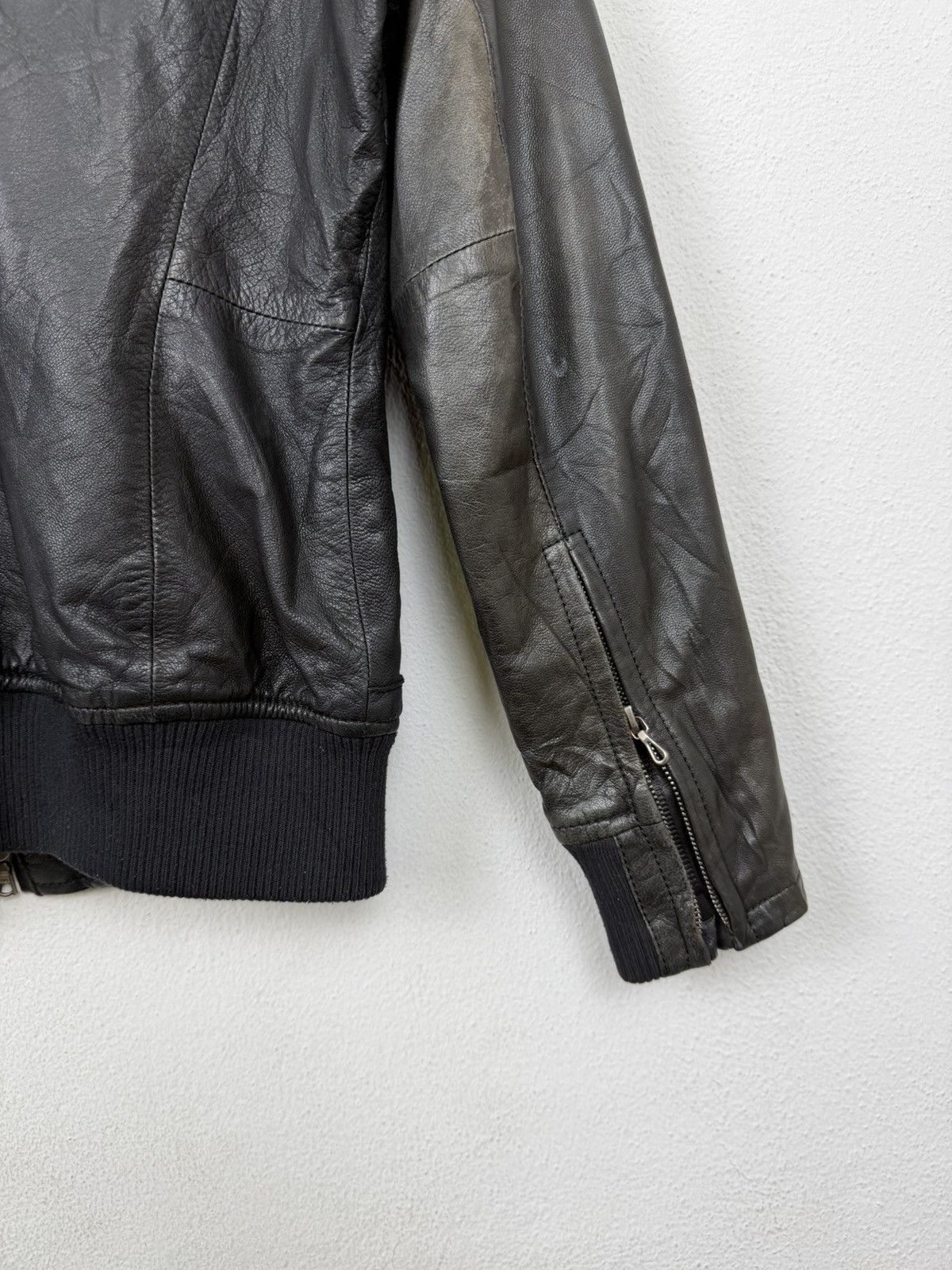 5351 POUR LES HOMMES 5351 Pour Les Hommes Goatskin Leather Bomber Jacket Size US S / EU 44-46 / 1 - 16 Thumbnail