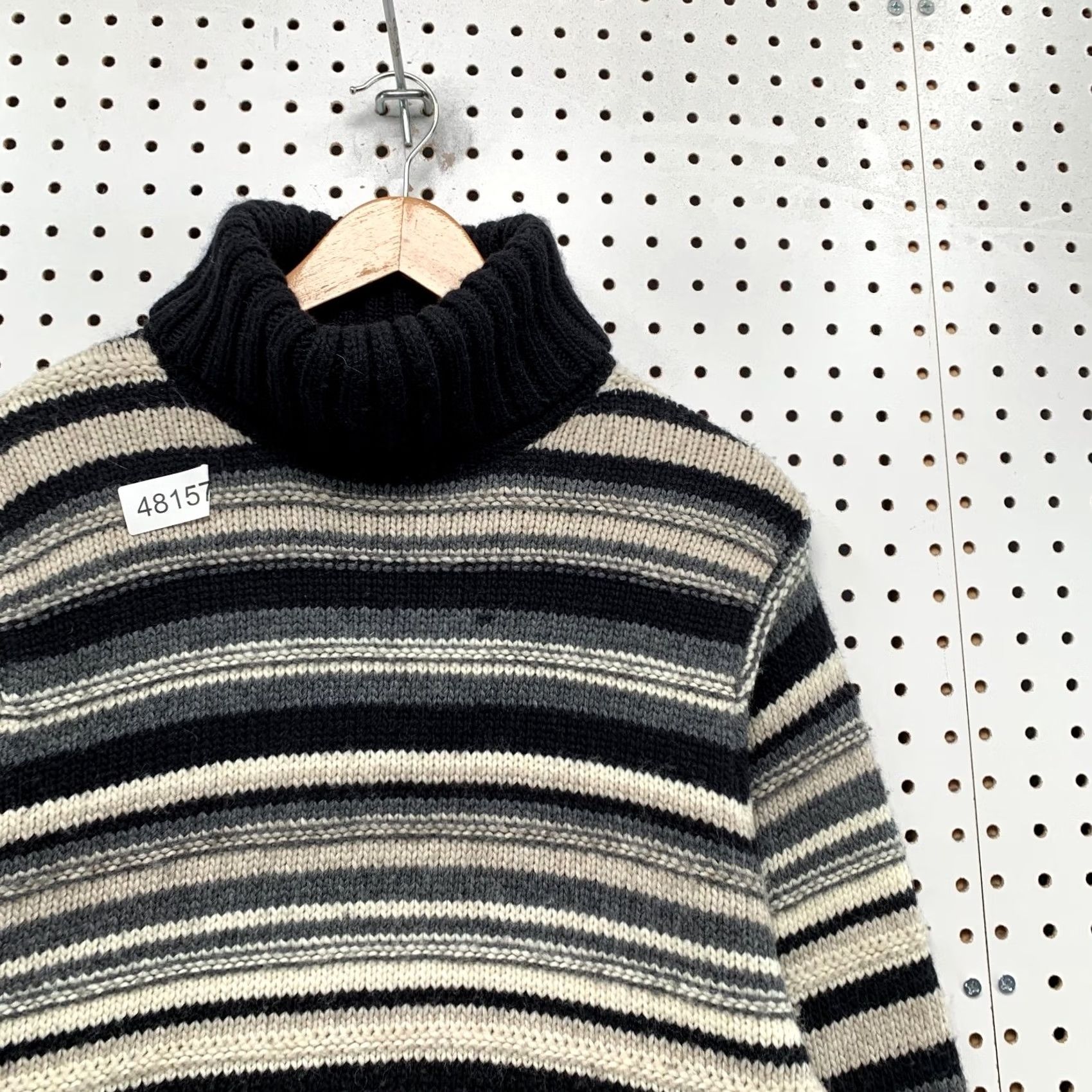 Eddie Bauer Eddie Bauer Wool Sweater Womens XL Striped Knit Turtleneck Heavyweight Pullover Size XL / US 12-14 / IT 48-50 - 6 Thumbnail
