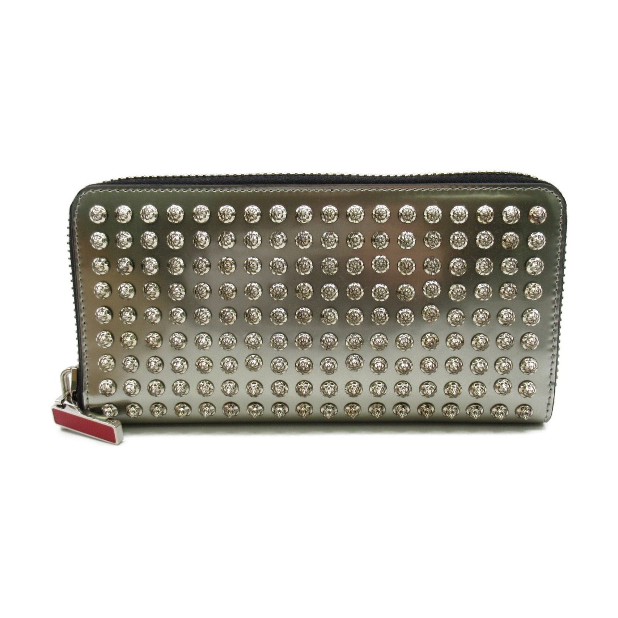 image of Vintage Christian Louboutin M Panettone Purse Silver Leather 1195293Sv71, Women's