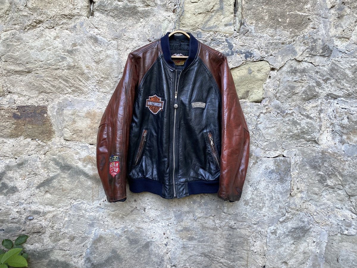 Harley Davidson Harley Davidson Motorcycle Leather Bomber Jacket Rare Find! Size US L / EU 52-54 / 3 - 1 Thumbnail