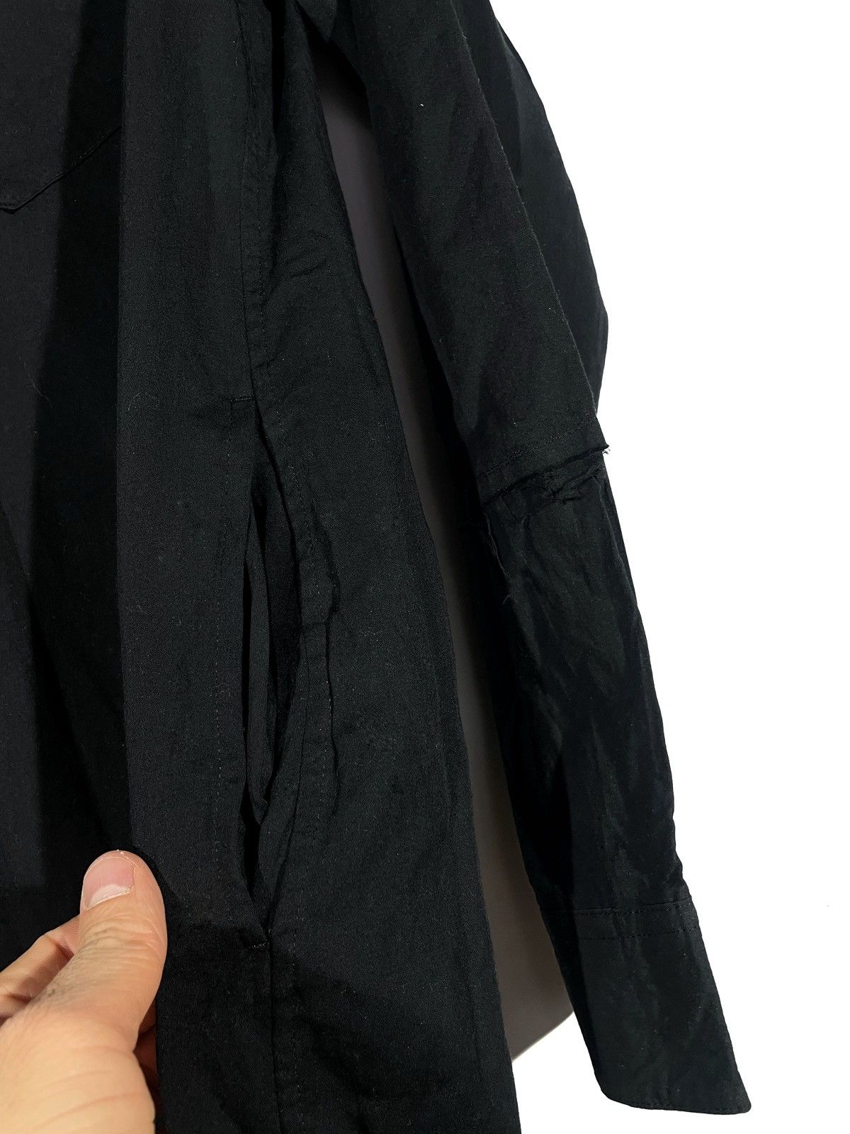 Japanese Brand Extended Long Over Black Shirt Men Size L Made In Japan Size US L / EU 52-54 / 3 - 5 Thumbnail