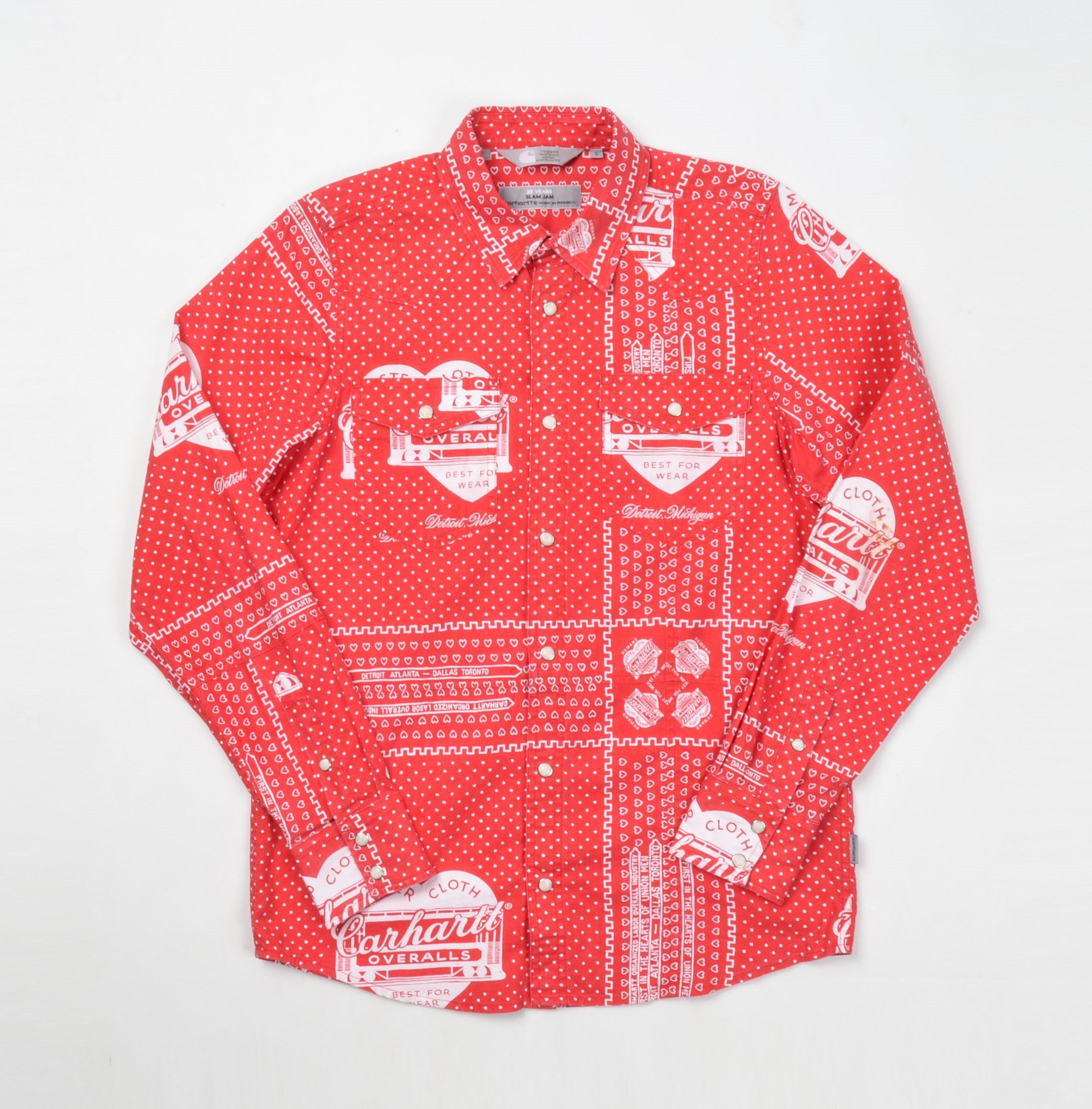Carhartt Wip × Slam Jam Carhartt Wip X Slam Jam Slim Fit Bandana Kansas Shirt Size US S / EU 44-46 / 1 - 1 Thumbnail