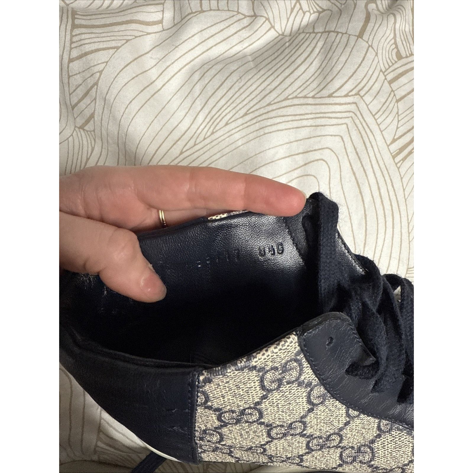 Gucci Gucci Men’s High Top Sneakers, Navy, Size 8.5 US Size US 8.5 / EU 41-42 - 7 Thumbnail