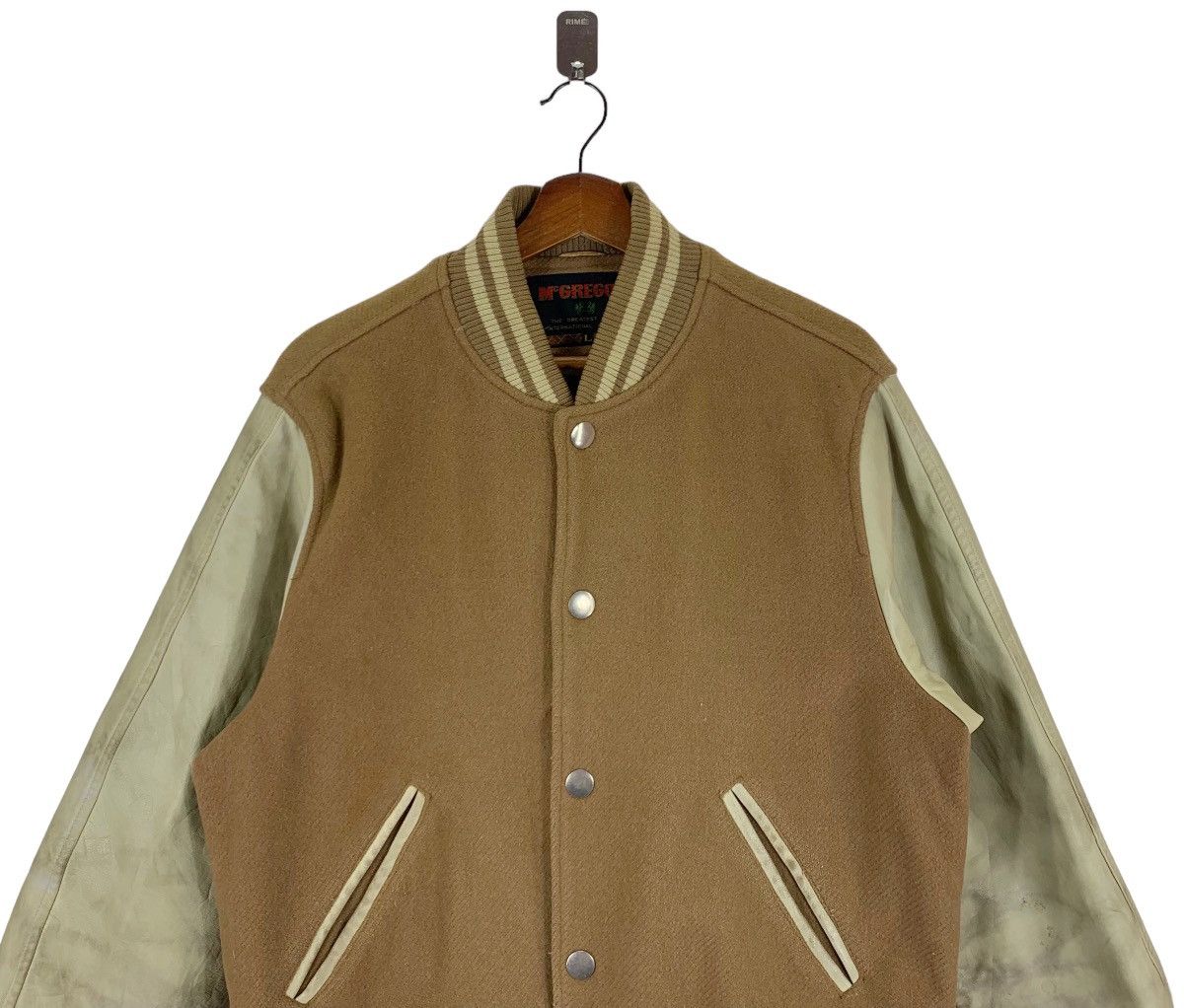 McGregor × Vintage 🔥🔥VINTAGE MCGREGOR VARSITY BOMBER LEATHER WOOL JACKET Size US L / EU 52-54 / 3 - 4 Thumbnail