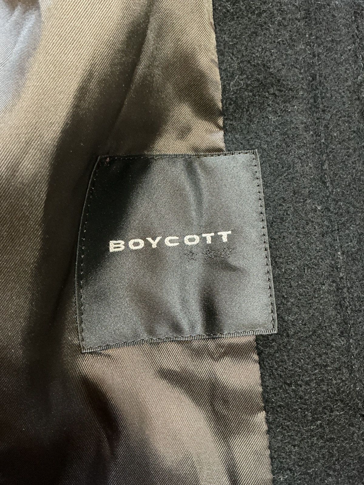 Boycott Boycott Japan Black Wool Military Zip Hooded Duffle Jacket Size US S / EU 44-46 / 1 - 4 Thumbnail