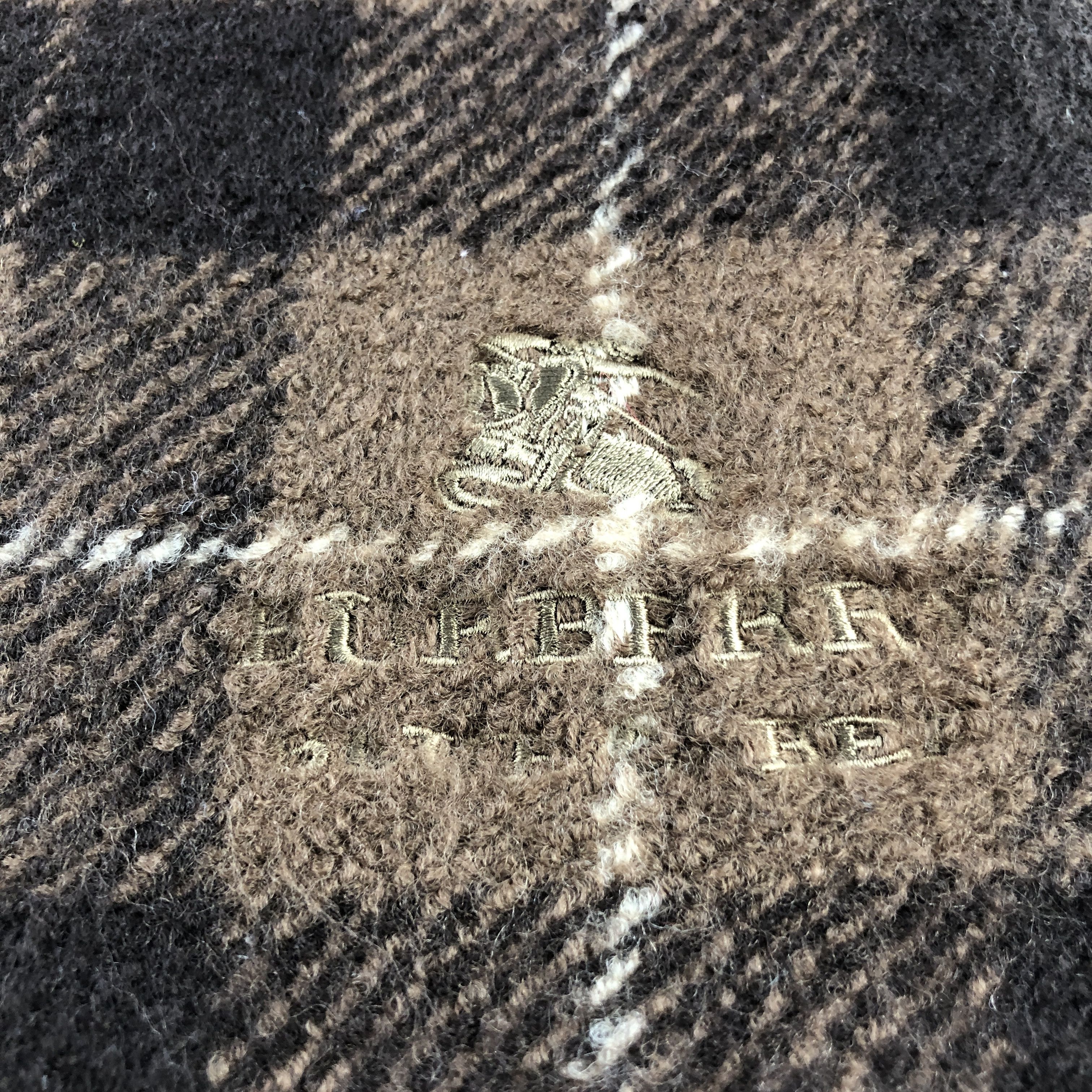 Burberry Burberrys Nova Check Brown Wool Scarf Muffler V2844 Size ONE SIZE - 6 Thumbnail