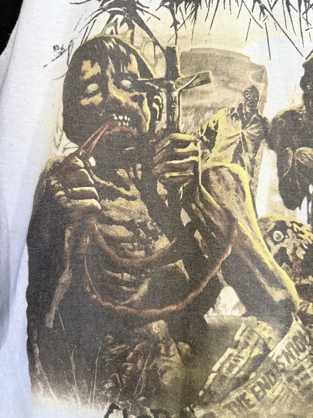 Vintage Aborted Global Flatline Death Metal 3Q Faded Tee