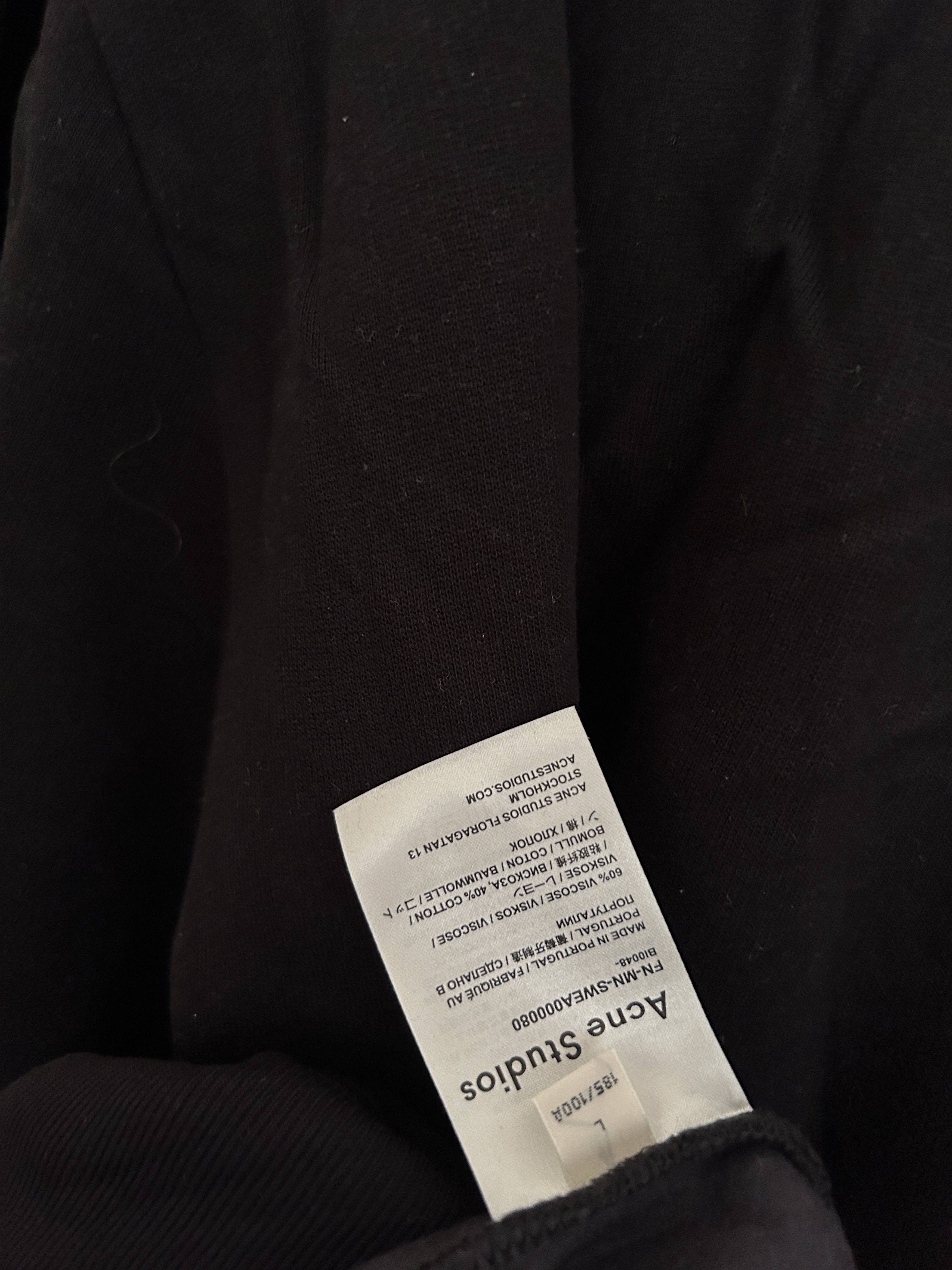 Acne Studios Acne Studios FULTON logo sweatshirt black Size US L / EU 52-54 / 3 - 13 Thumbnail