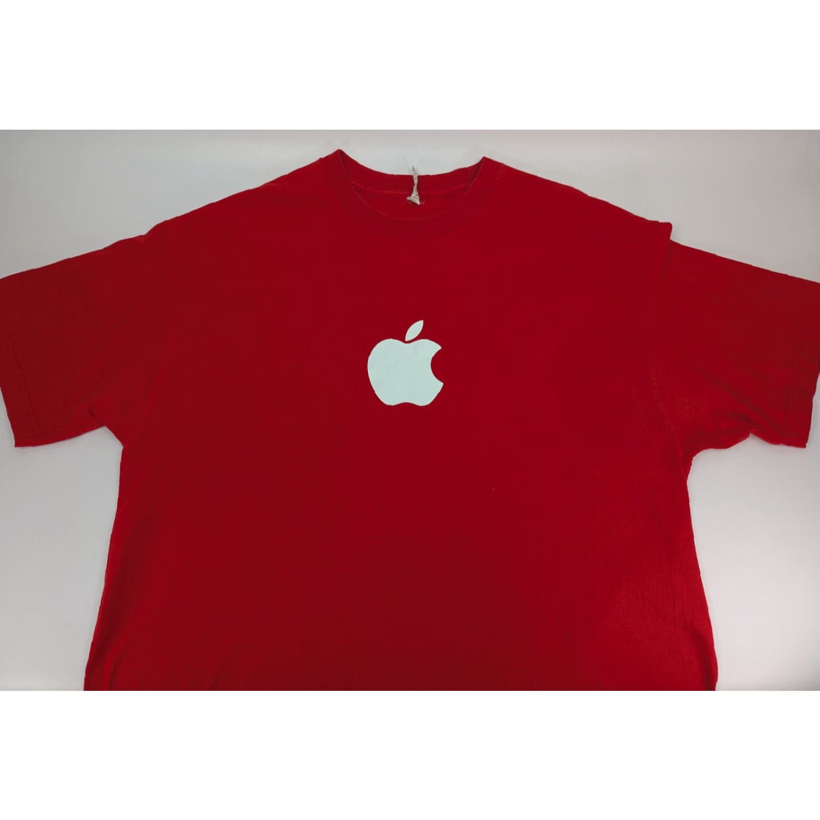 American Apparel Apple Store Employee Shirt Mens XL Red Logo T-Shirt American Apparel Knit Cotton Crew Neck Short Sleeve Clothing Size US XL / EU 56 / 4 - 6 Thumbnail