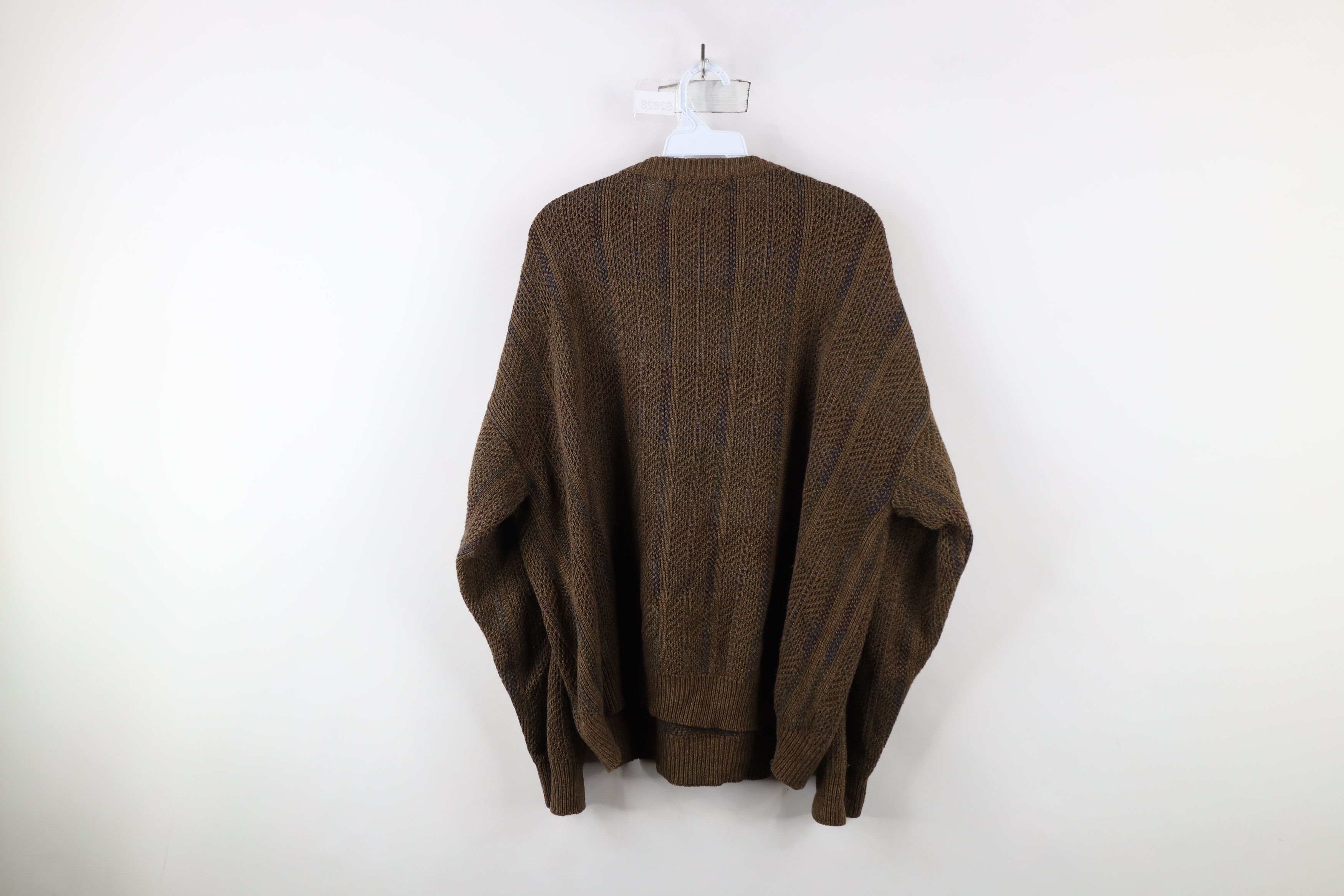 Vintage Vintage 90s Streetwear Striped Ribbed Knit Crewneck Sweater Size US XL / EU 56 / 4 - 5 Thumbnail