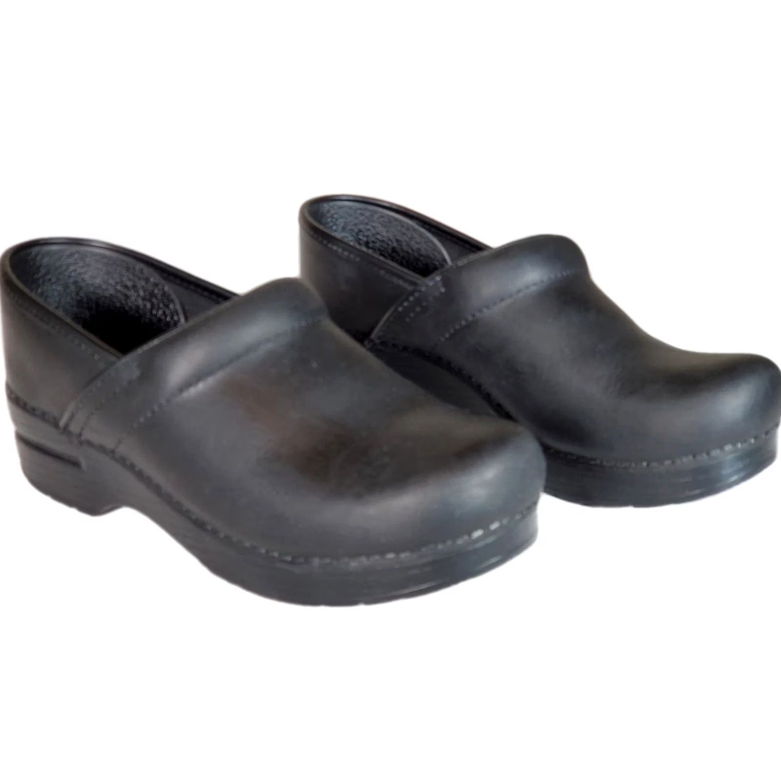 Dansko Dansko Matte Black Leather Professional Work Clogs Womens US 7.5 - 8 (EU 38) Size ONE SIZE - 2 Thumbnail