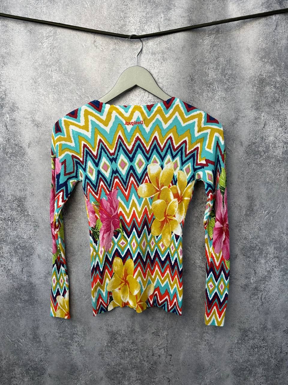 Desigual Desigual SAVA Sweater Bouse Flowered Stetches Size M / US 6-8 / IT 42-44 - 3 Thumbnail