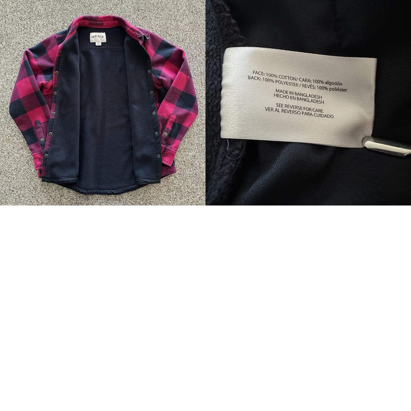 Orvis Orvis Shirt Jacket Womens M Pink Plaid Flannel Shacket with Snap Button Pockets Medium Size M / US 6-8 / IT 42-44 - 8 Thumbnail