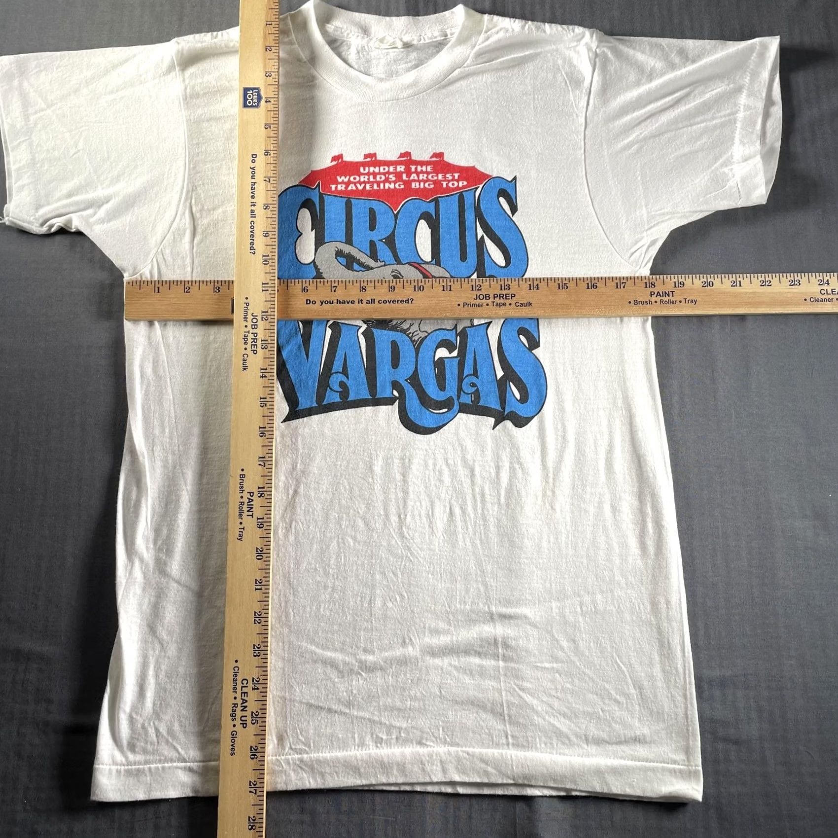 Vintage VINTAGE Circus Vargas Shirt Mens Medium White Elephant Graphic Tee Big Top 80s Size US M / EU 48-50 / 2 - 5 Thumbnail