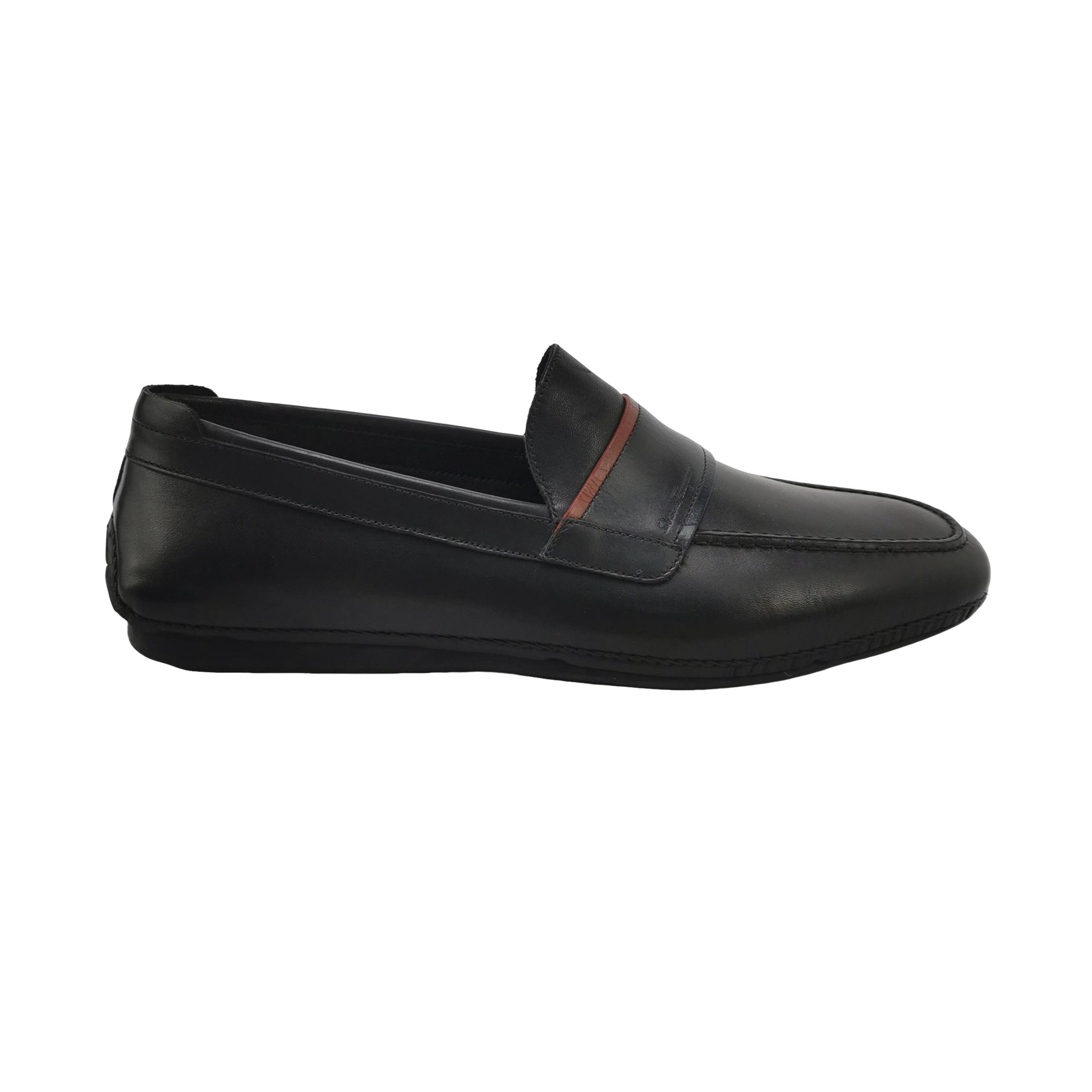 Salvatore Ferragamo Salvatore Ferragamo Striped Leather Loafers Size EU 40.5 Size US 7 / EU 40 - 1 Thumbnail
