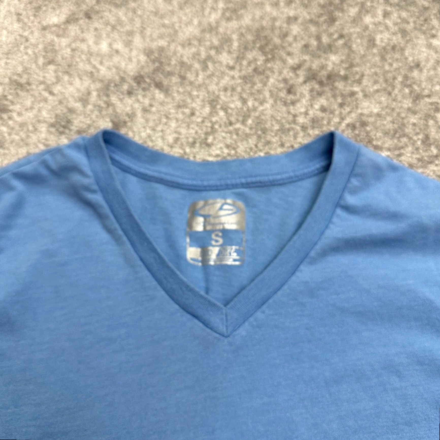 Champion C9 Champion Women's Small Blue Short Sleeve V-Neck T-Shirt, Casual Lightweight Cotton Tee Size S / US 4 / IT 40 - 4 Thumbnail