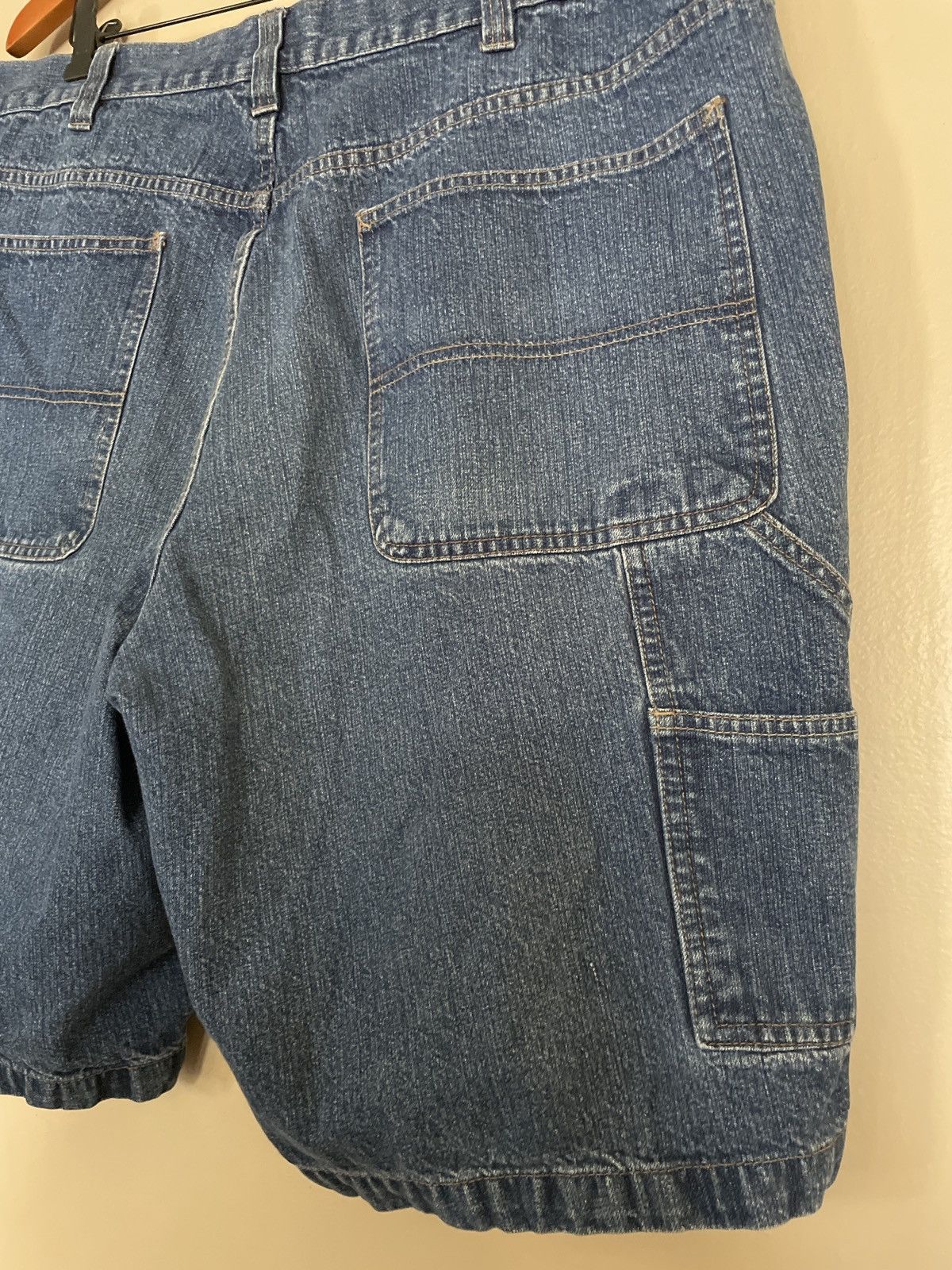 Basic Editions × Vintage basic editions blue denim jean shorts JORTS cotton carpenter Size US 40 / EU 56 - 7 Thumbnail