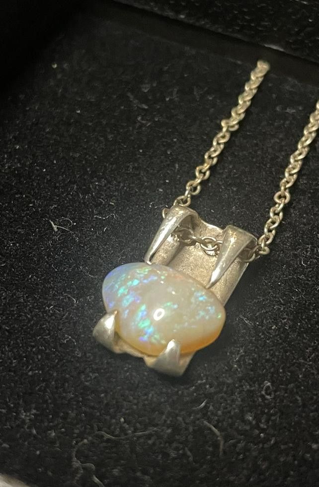 Designer Custom Sterling Silver Opal Pendant Size ONE SIZE - 1 Thumbnail