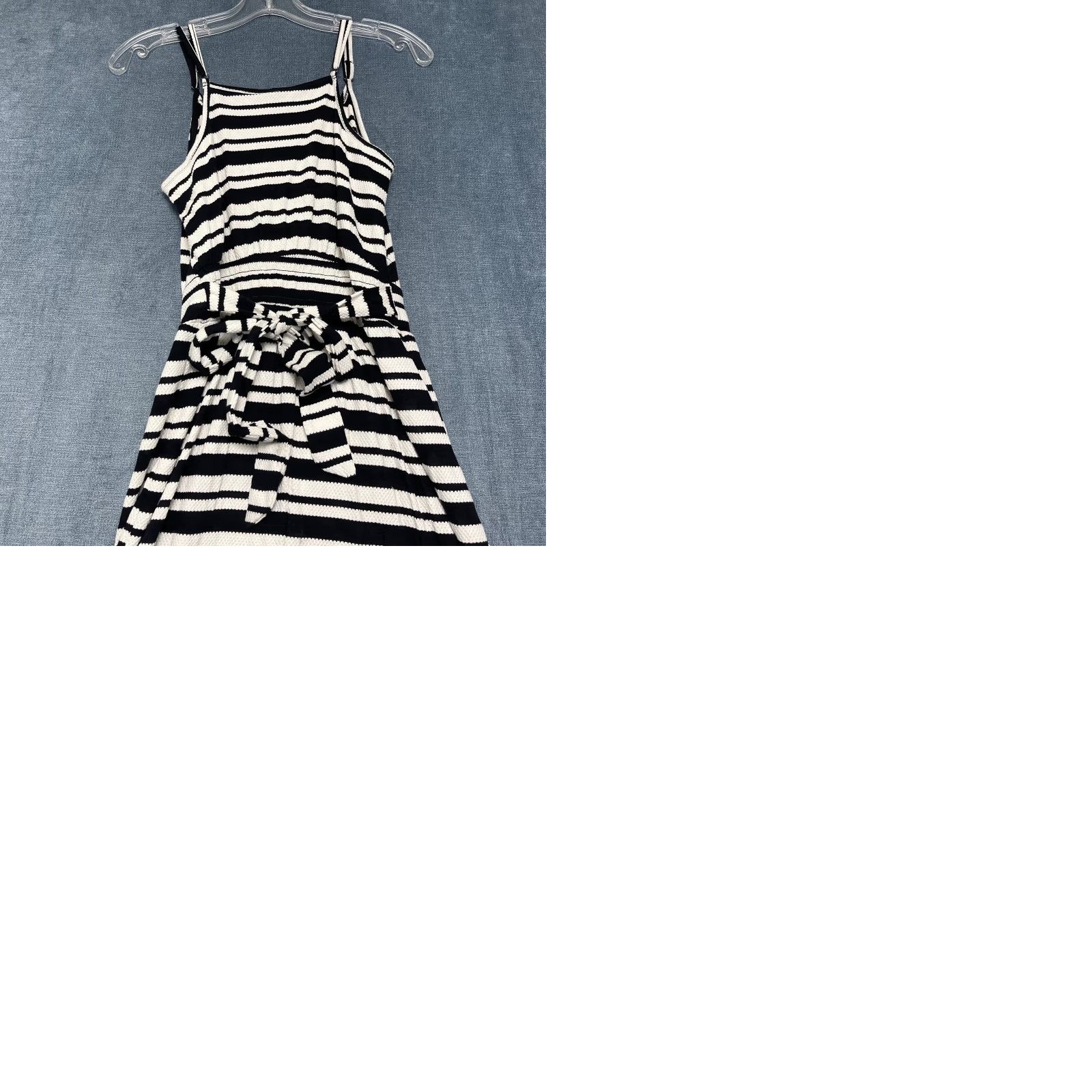 Vintage Universal Threads Dress Womens Small White Black Striped Cotton Sleeveless Wrap Square Neck Strappy Sleeve Casual Party/Cocktail Size S / US 4 / IT 40 - 10 Thumbnail