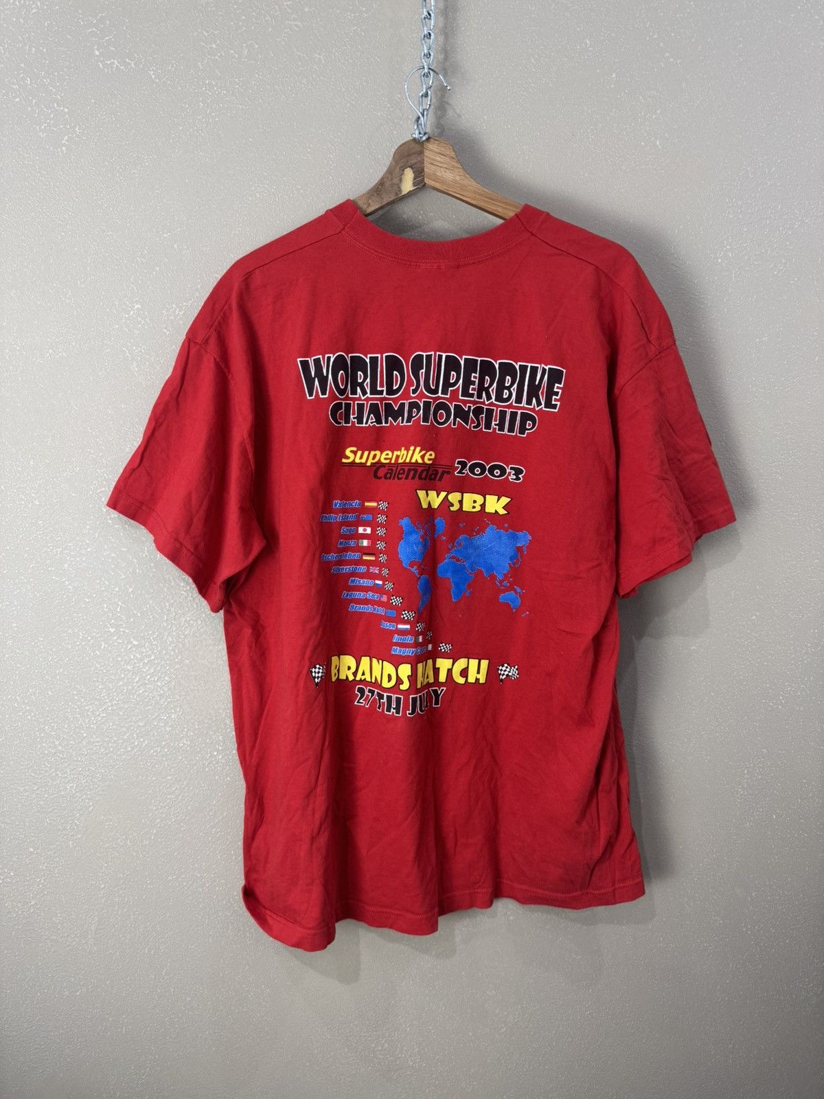 Vintage 2003 Superbike World Championship Brands Hatch rare t shirt Size US XL / EU 56 / 4 - 2 Thumbnail