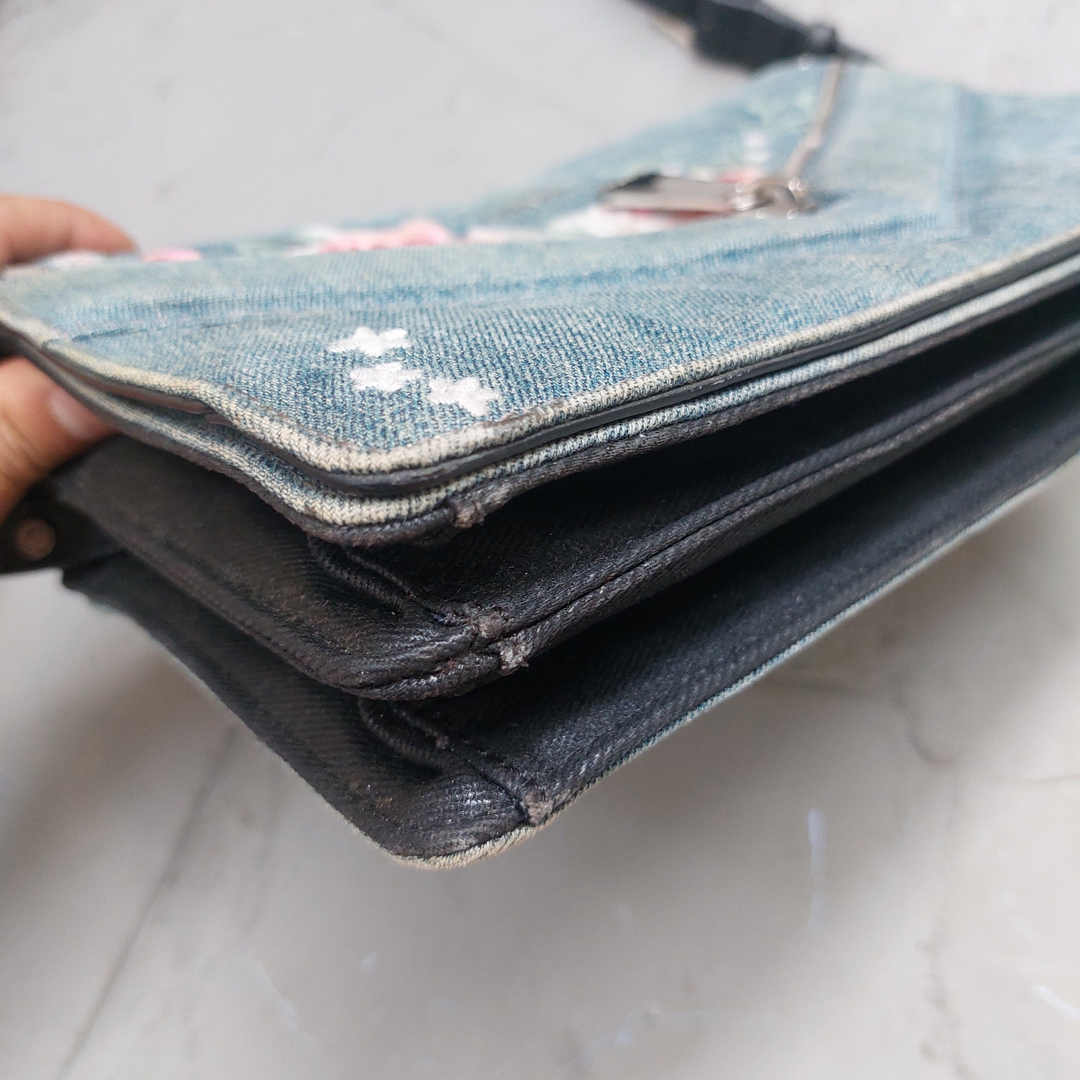 Diesel Diesel Le Misha Denim mix Leather Size ONE SIZE - 11 Thumbnail