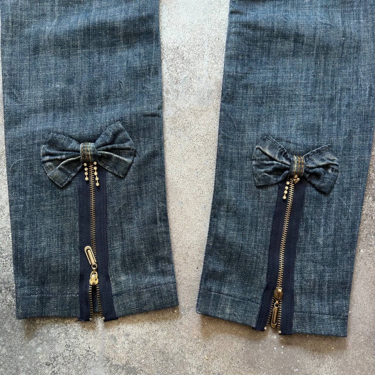 20471120 × Hysteric Glamour × Japanese Brand Japanese Vintage Y2K Low Rise Washed Denim Jeans Size 29" - 7 Thumbnail