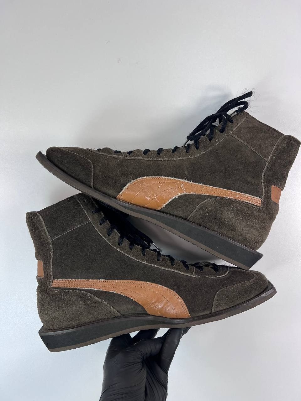 RARE Puma 70s Ex Weltmeister Hi-Top Sneakers Size 9/5