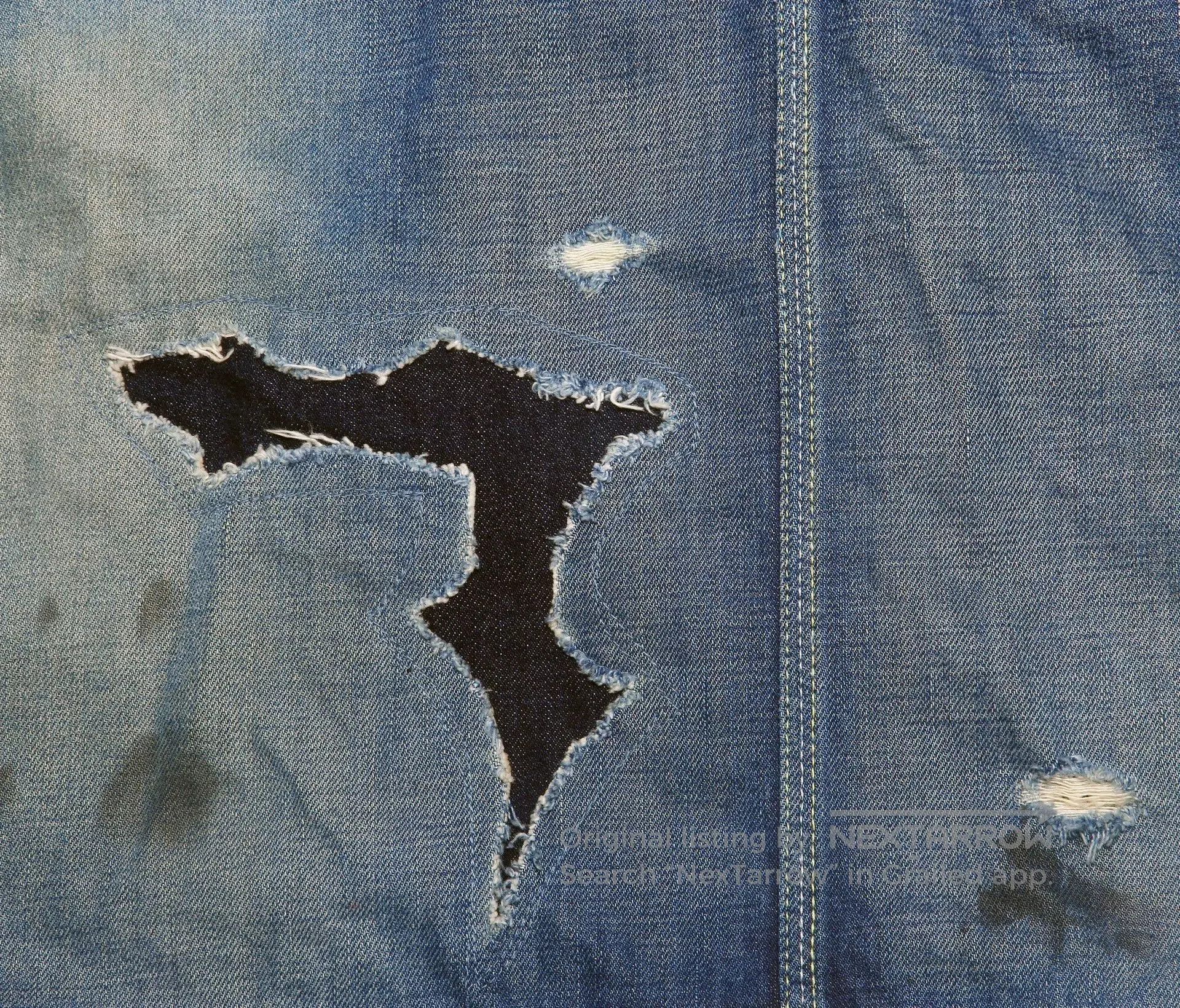 Neighborhood Distressed Blue Denim Jacket Size M. Size US M / EU 48-50 / 2 - 3 Thumbnail