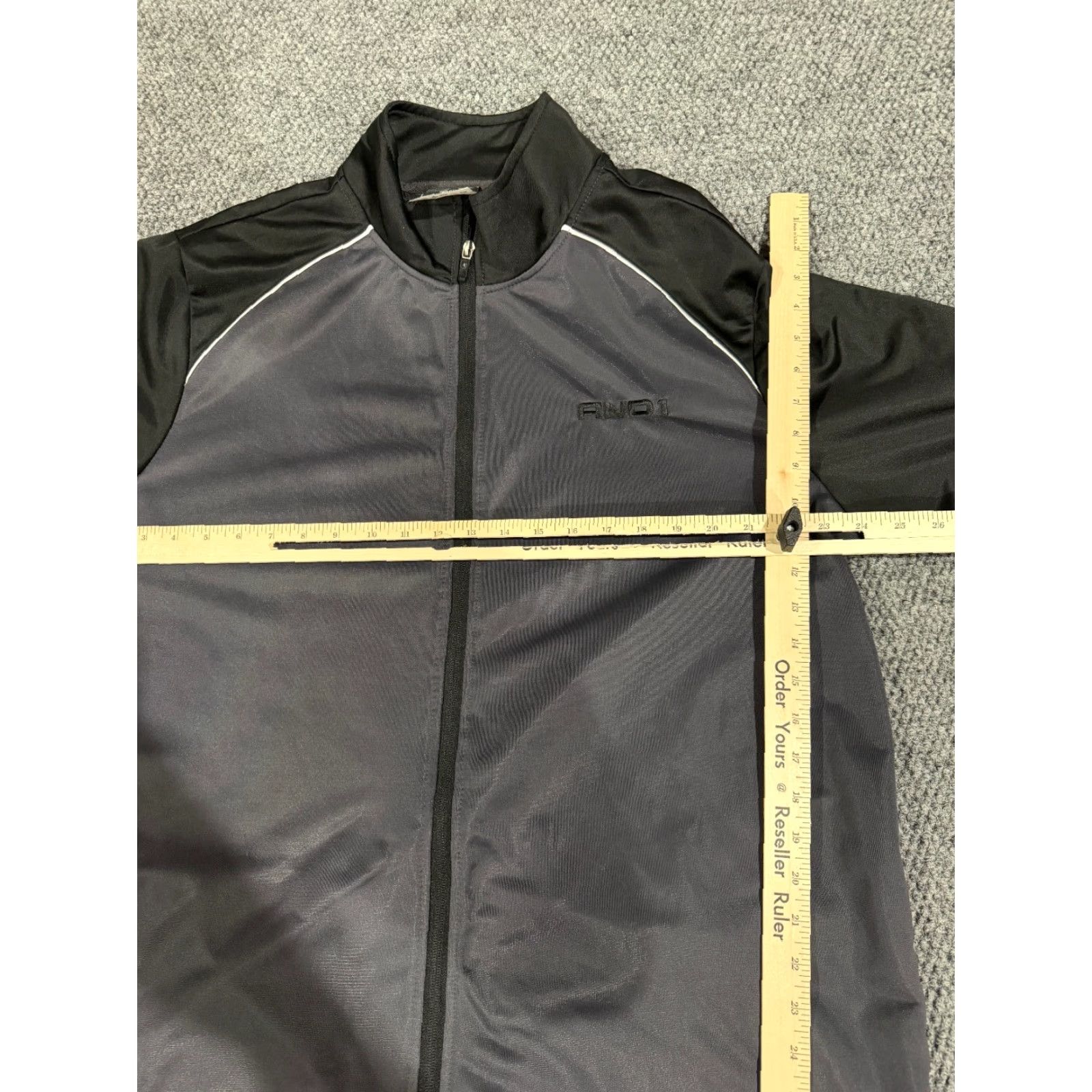 Vintage AND1 Track Jacket Mens XL Gray Lightweight Full Zip Basketball Athletic Running Size US XL / EU 56 / 4 - 3 Thumbnail