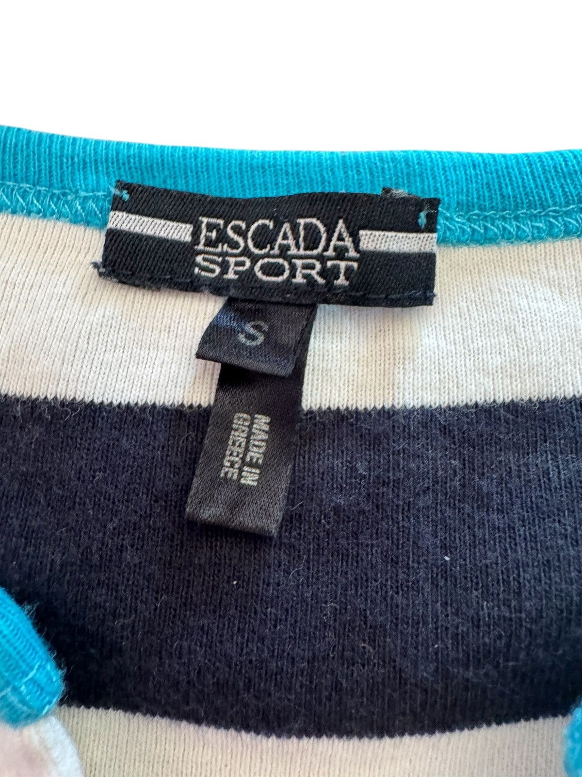 Escada Escada cotton blouse size S Blue and white stripped top Size S / US 4 / IT 40 - 7 Thumbnail