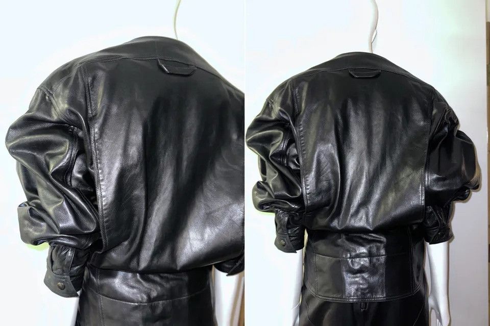 Claude Montana CLAUDE MONTANA POUR IDEAL CUIR Iconic Leather Coat Skirt Set Size M / US 6-8 / IT 42-44 - 25 Thumbnail